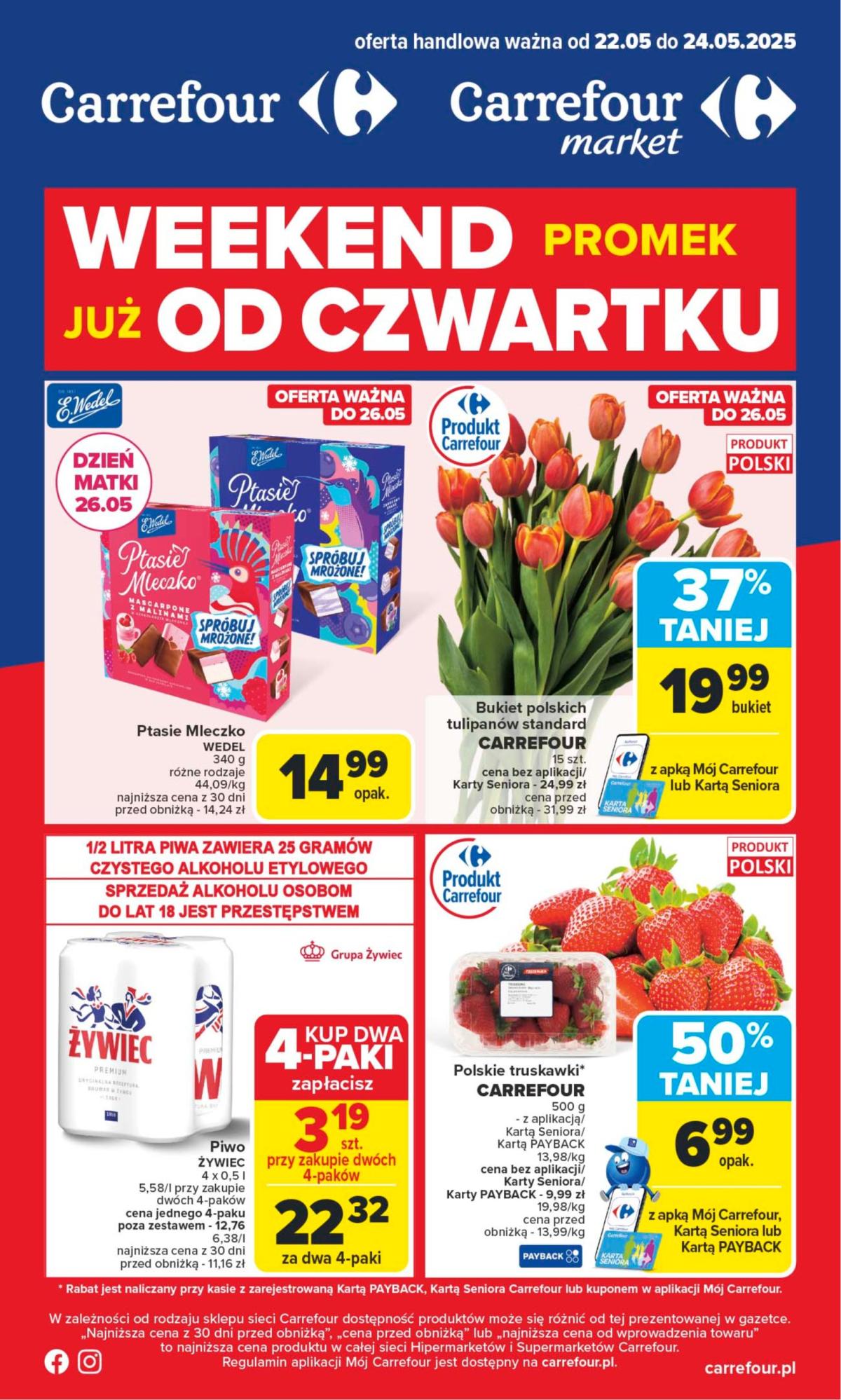 Carrefour - Weekend promek już od czwartku gazetka ważna od 22.05. - 24.05.