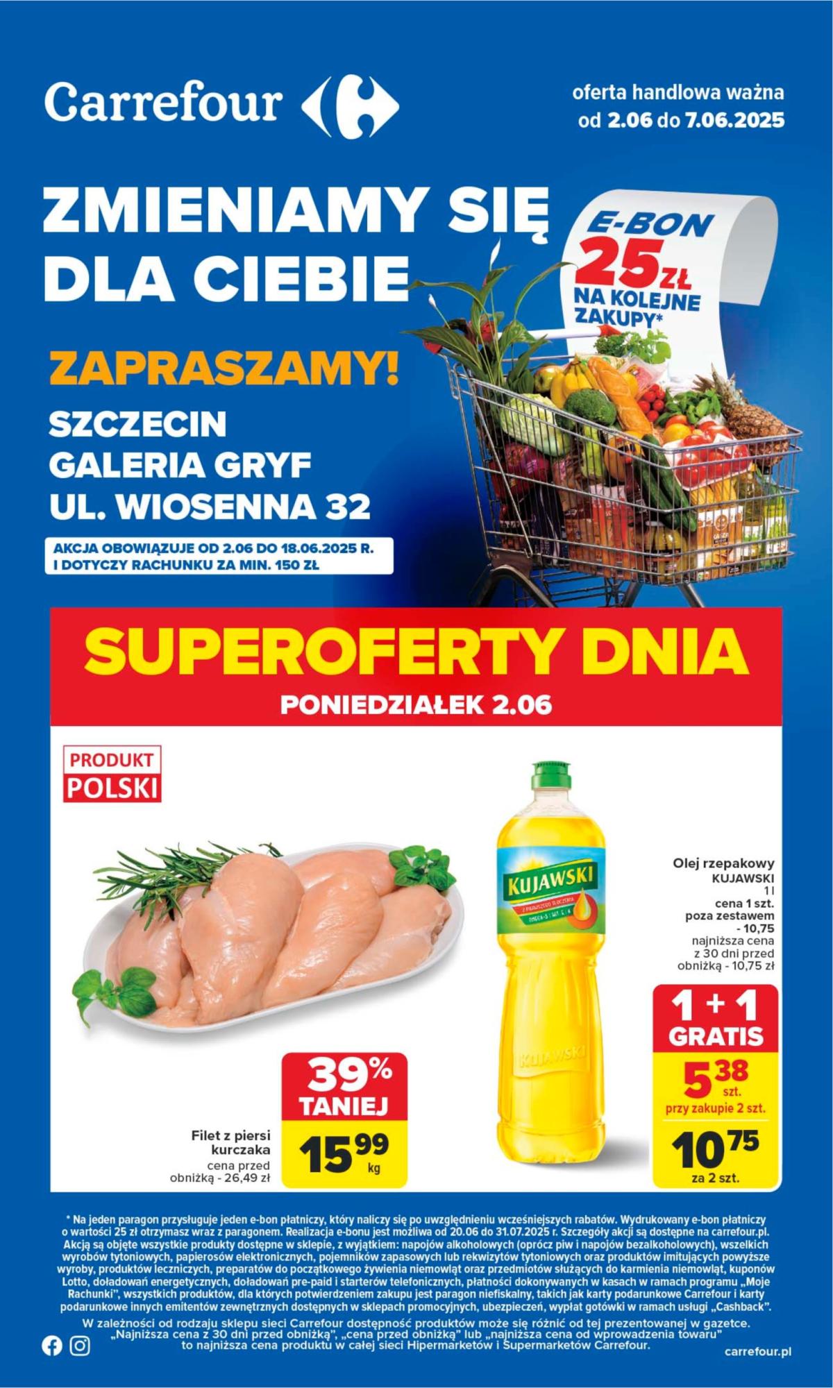 Carrefour - Zmieniamy sie dla Ciebie Szczecin Galeria GRYF gazetka ważna od 02.06. - 07.06.