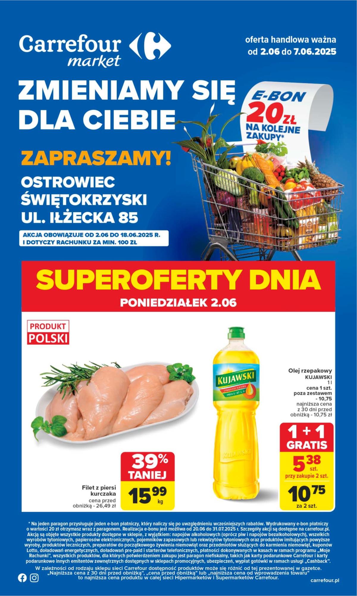 Carrefour - Zmieniamy sie dla Ciebie Ostrowiec Świętokrzyski gazetka ważna od 02.06. - 07.06.