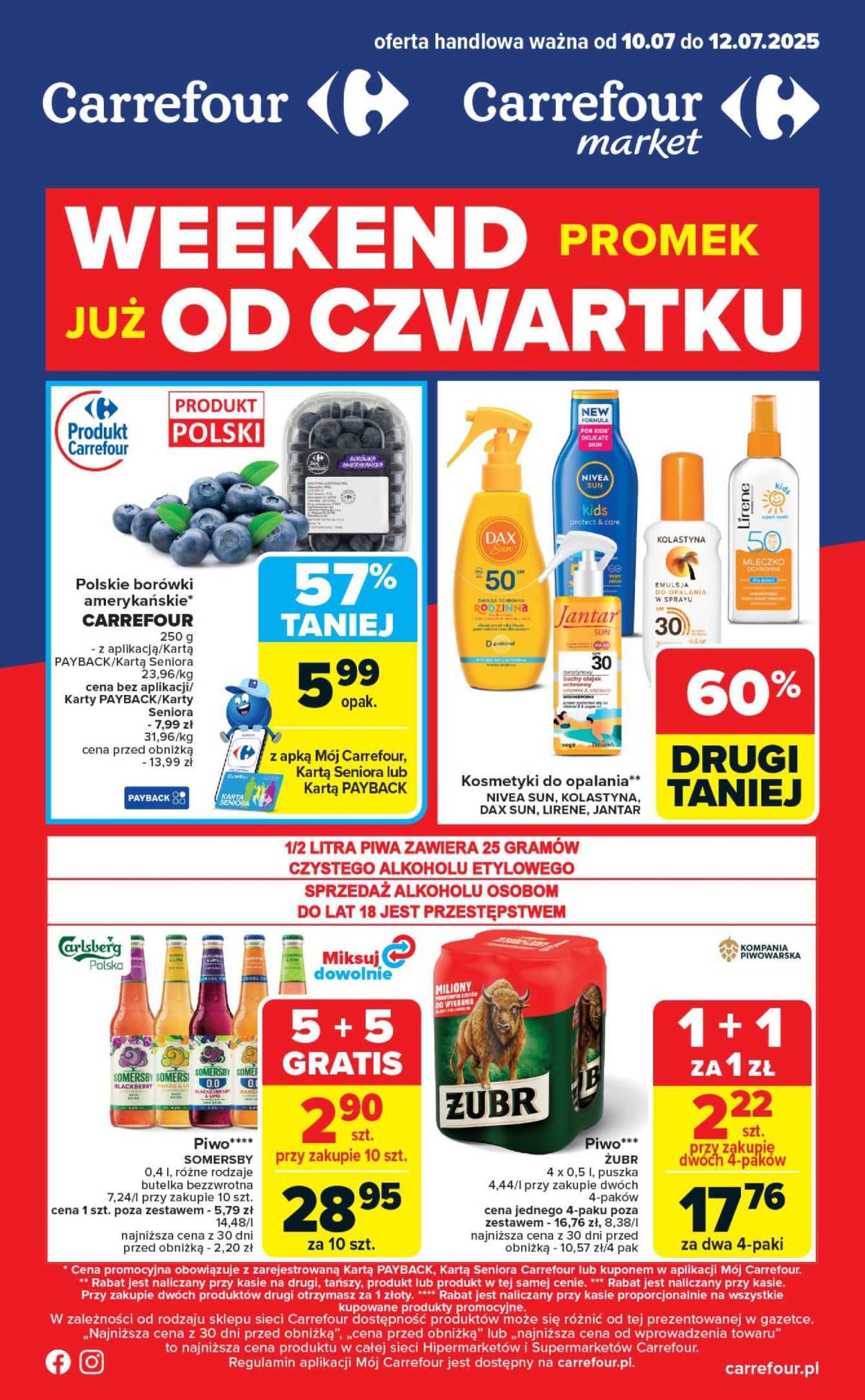 Gazetka Carrefour - Weekend promek juz od czwartku ważna od 10.07. - 12.07.