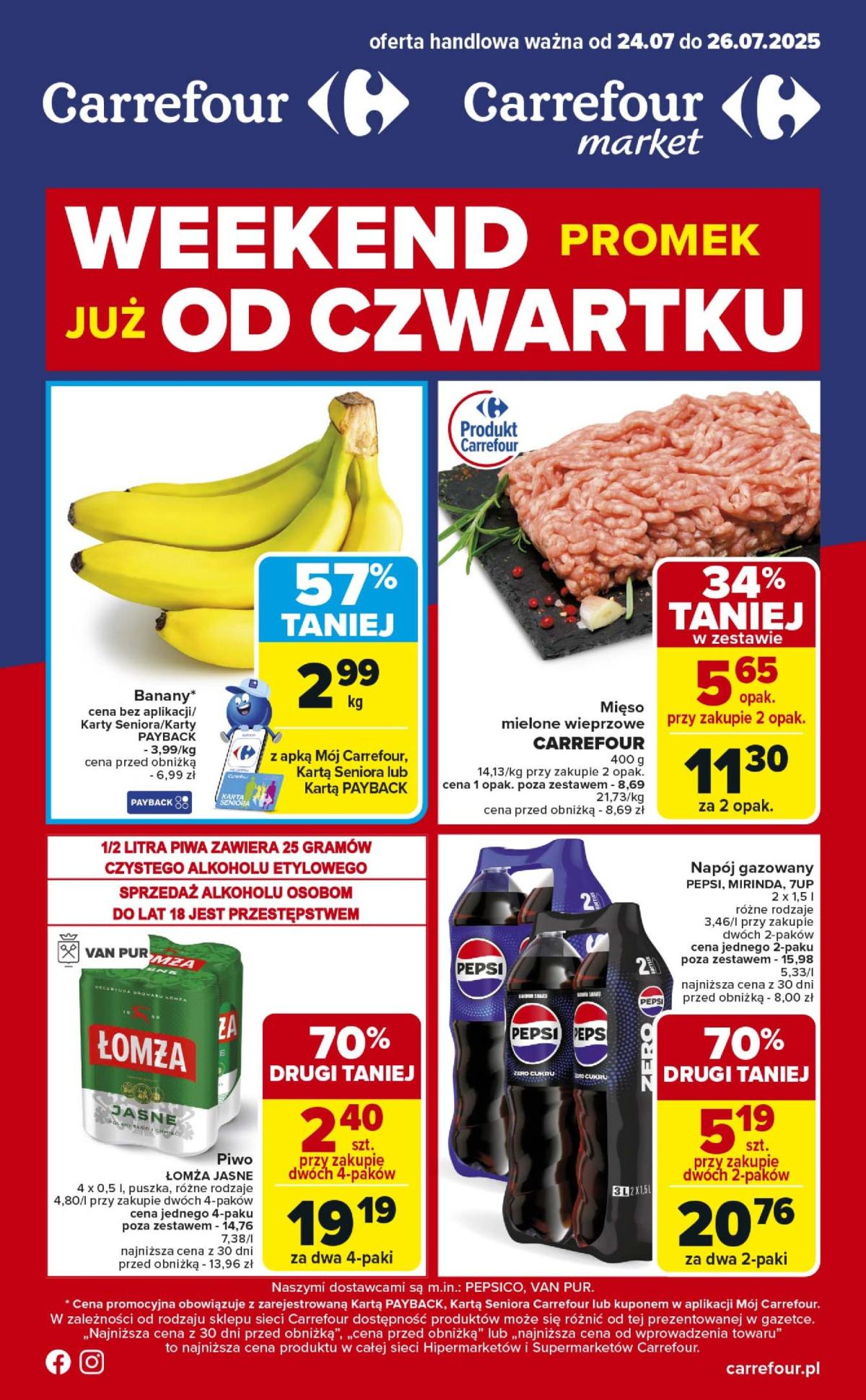 Gazetka Carrefour - Weekend promek już od czwartku! ważna od 24.07. - 26.07.