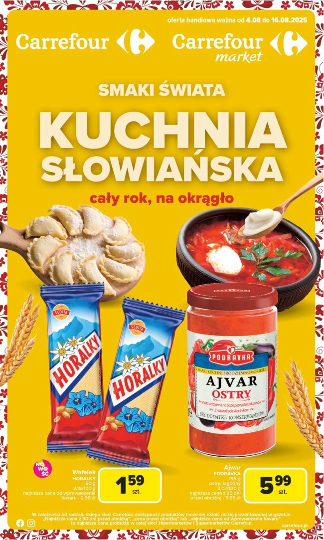 Gazetka Carrefour - Kuchnia słowiańska - ważna od 04.08. do 16.08.