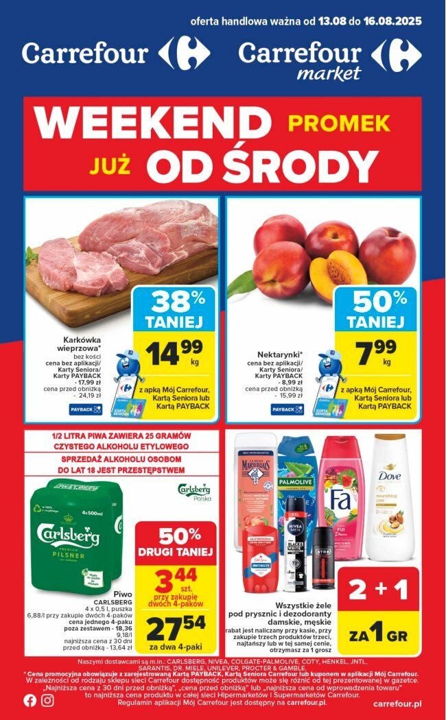 Gazetka Carrefour - Weekend promek juz od środy! - ważna od 13.08. do 16.08.
