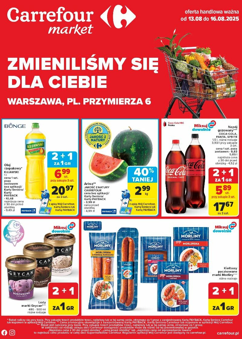 Gazetka Carrefour market - Zmieniliśmy się dla Ciebie - ważna od 13.08. do 16.08.