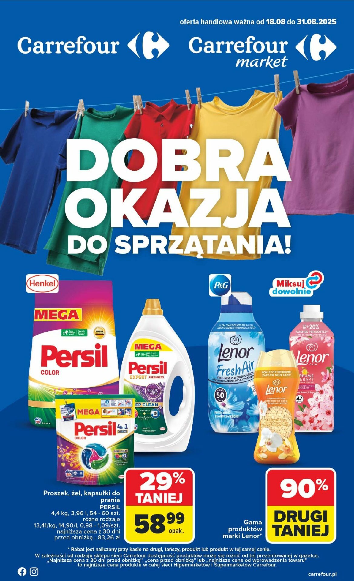 Gazetka Carrefour - Dobra okazja do sprzątania - ważna od 18.08. do 31.08.
