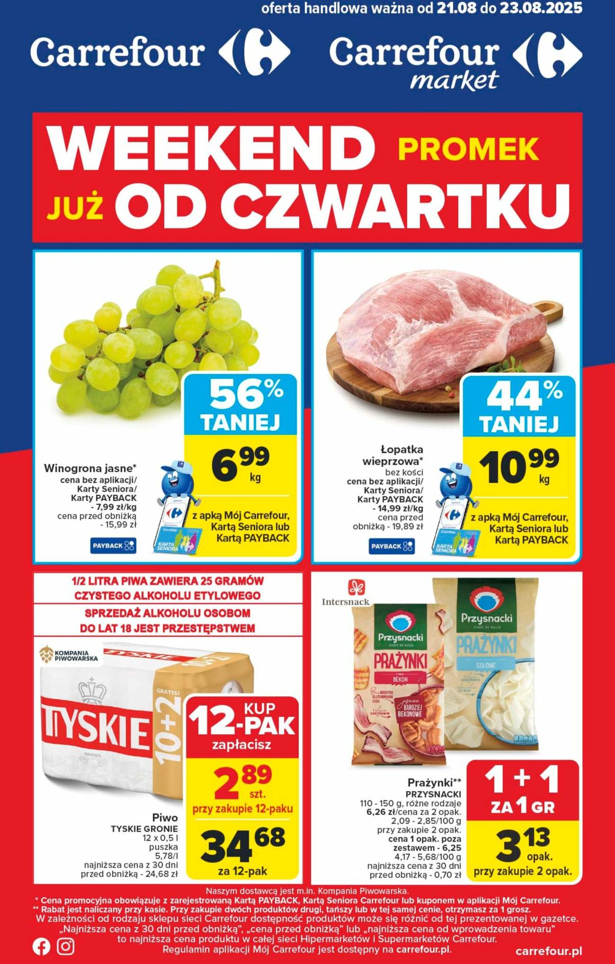 Gazetka Carrefour - Gazetka weekend promek od czwartku - ważna od 21.08. do 23.08.