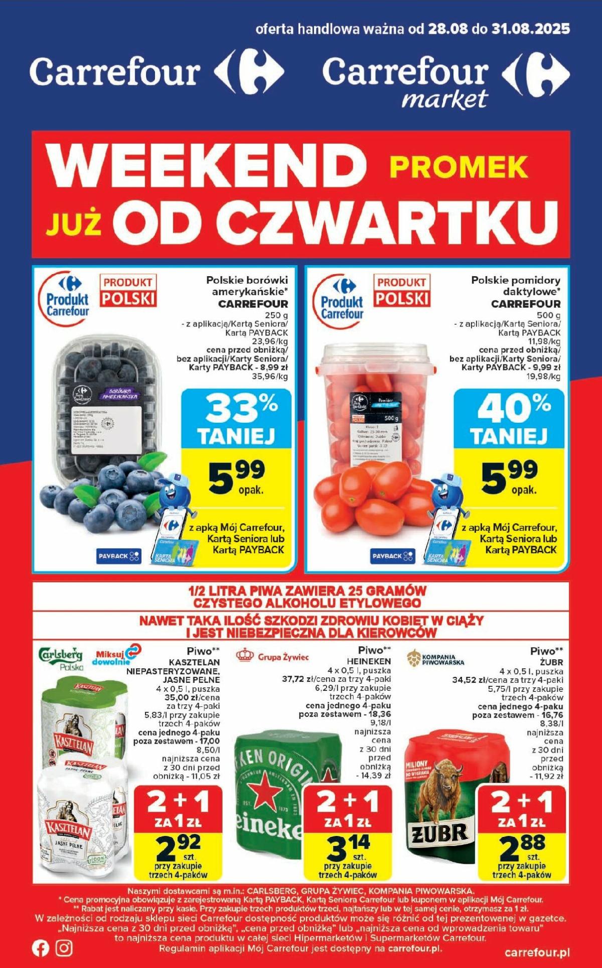 Gazetka Carrefour - Weekend promek już od czwartku! - ważna od 28.08. do 31.08.