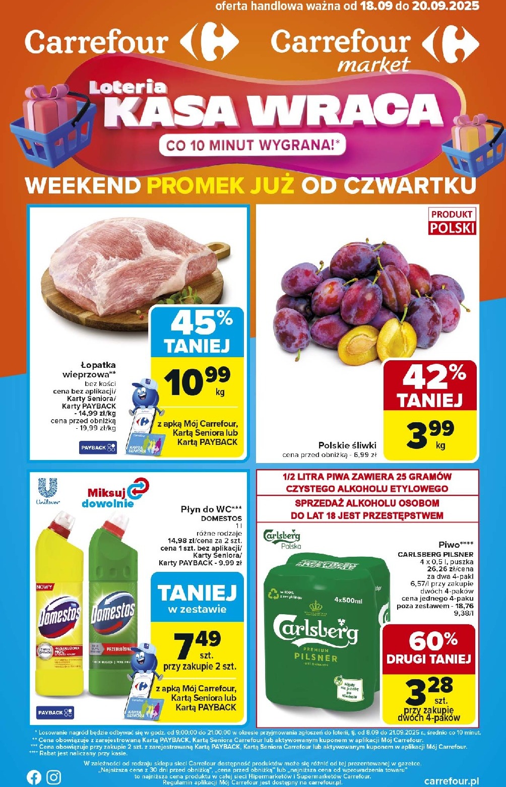 Gazetka Carrefour - Weekend promek już od czwartku! - ważna od 18.09. do 20.09.