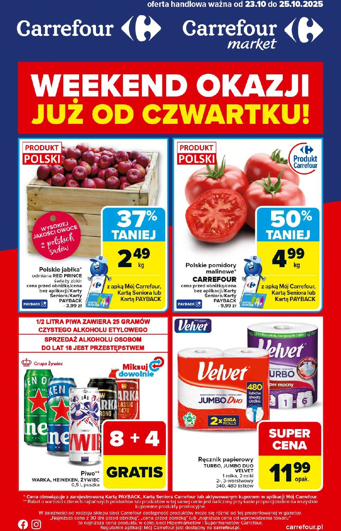 Gazetka Carrefour - Weekend okazji już od czwartku - ważna od 23.10. do 25.10.