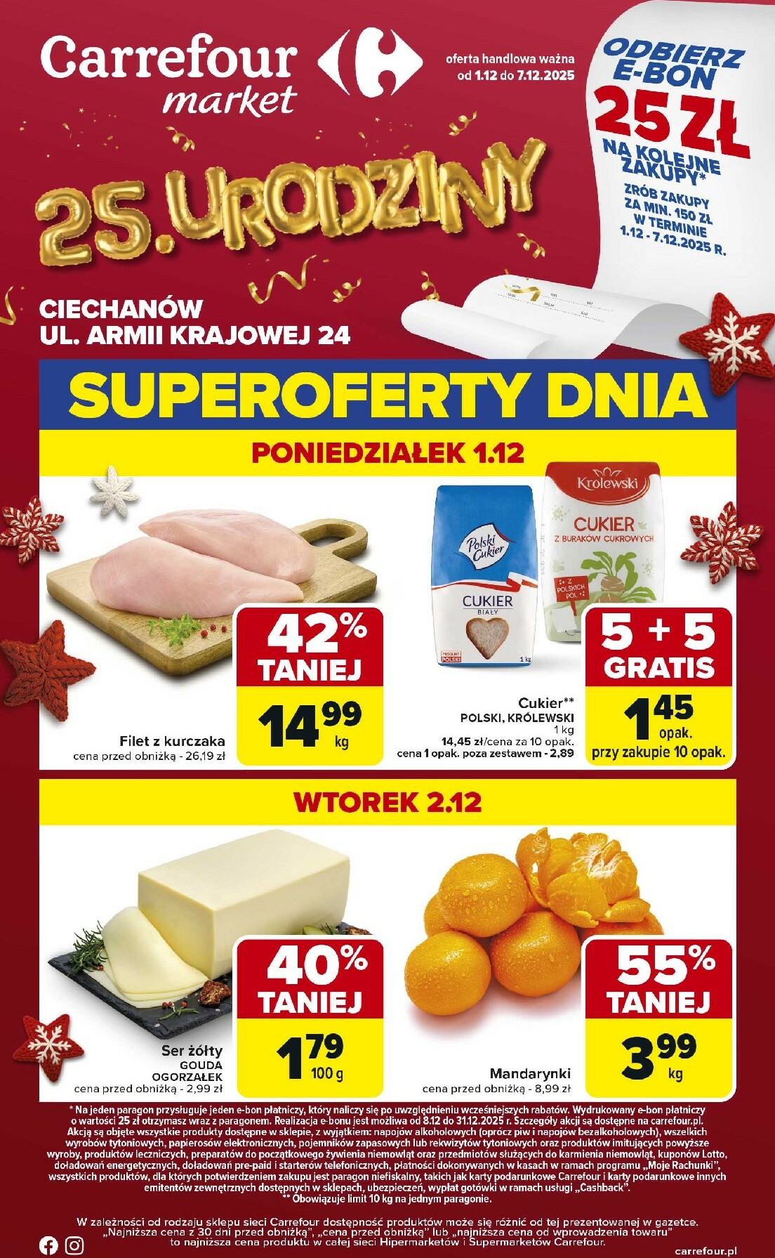 Gazetka Carrefour - Urodziny Carrefour Market Ciechanów - ważna od 01.12. do 07.12.