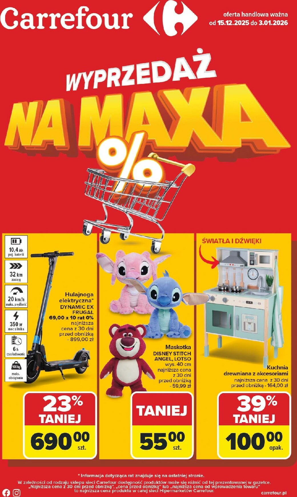 Gazetka Carrefour - Wyprzedaż na MAXA - ważna od 15.12. do 03.01.