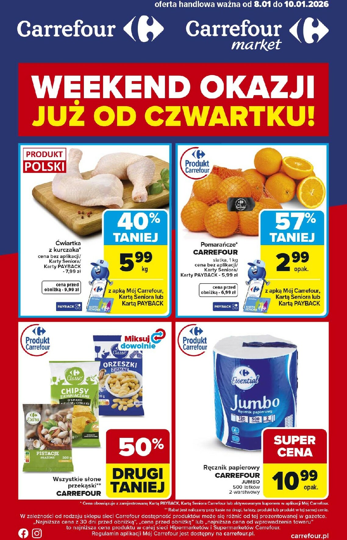Gazetka Carrefour - Weekend okazji już od czwartku - ważna od 08.01. do 10.01.