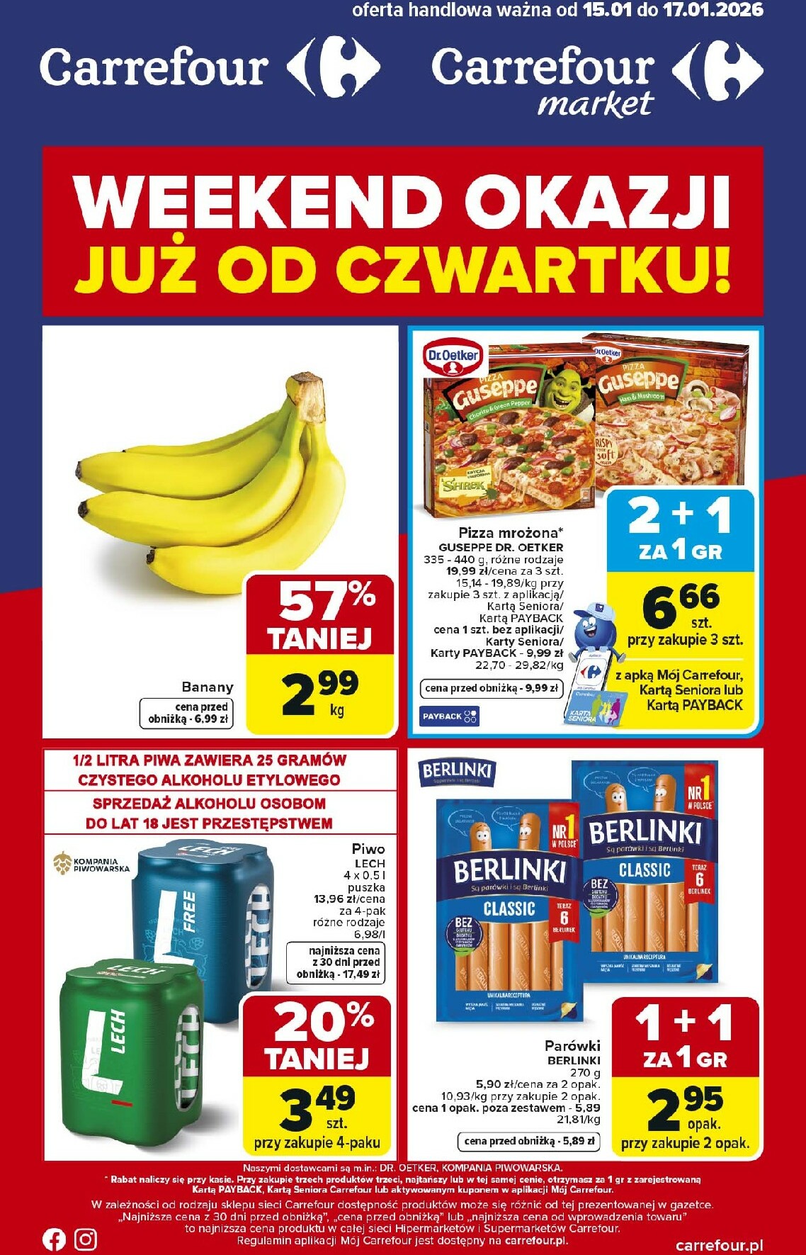 Gazetka Carrefour - Weekend okazji już od czwartku! - ważna od 15.01. do 17.01.