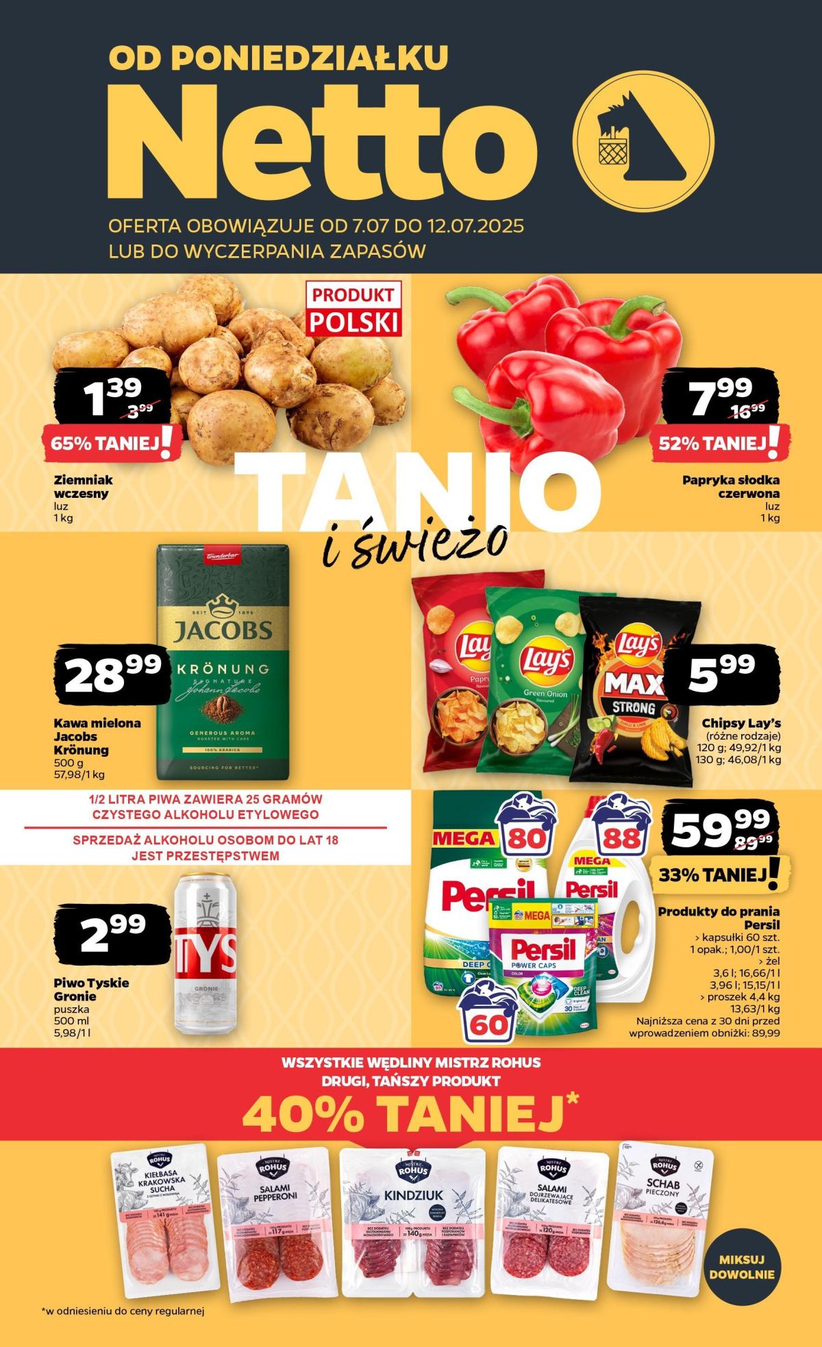 Netto gazetka - Spożywcza 07.07.2025 - 12.07.2025