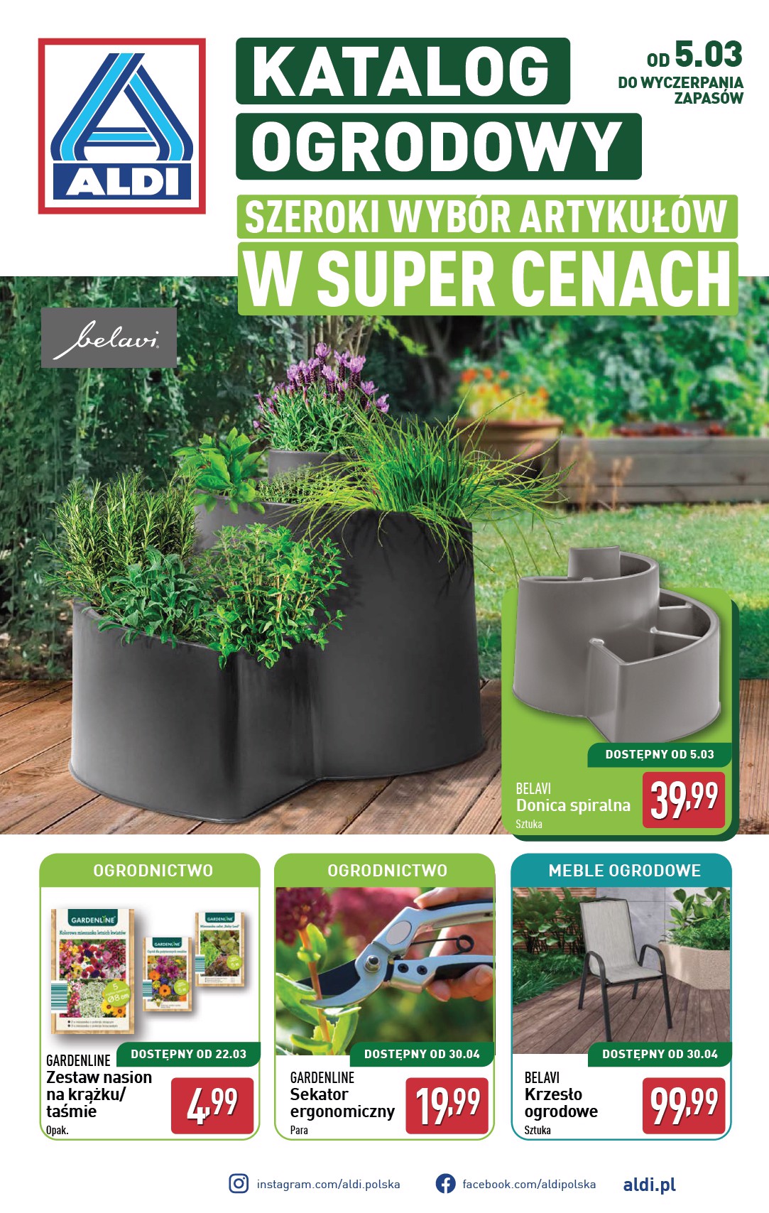 ALDI - Katalog ogrodowy gazetka ważna od 05.03. - 31.03.