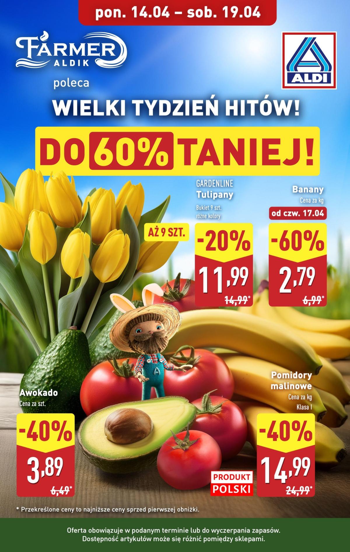 Aldi - Tydzień Hitów gazetka ważna od 14.04. - 19.04.