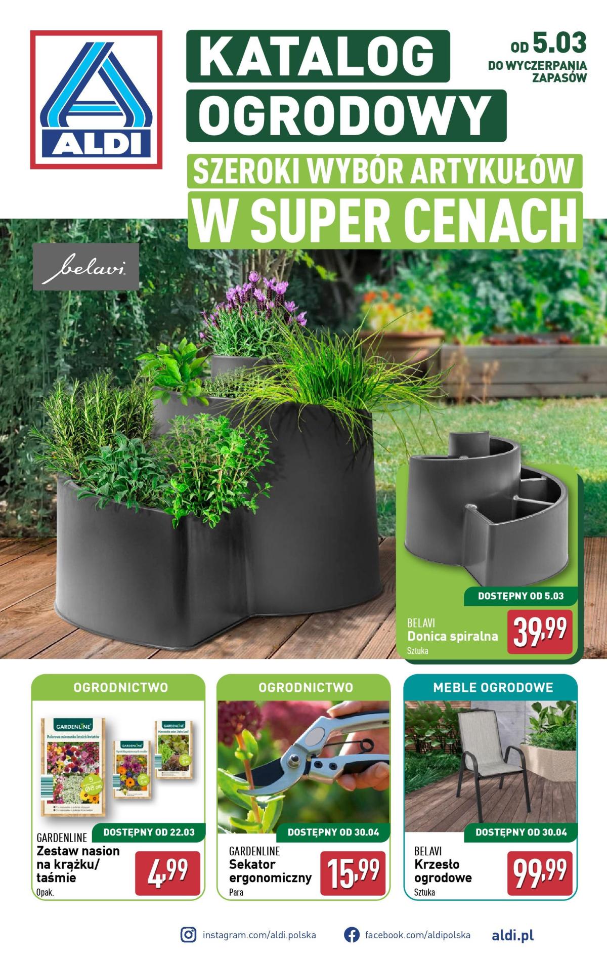 ALDI - Katalog ogrodowy gazetka ważna od 05.03. - 30.04.