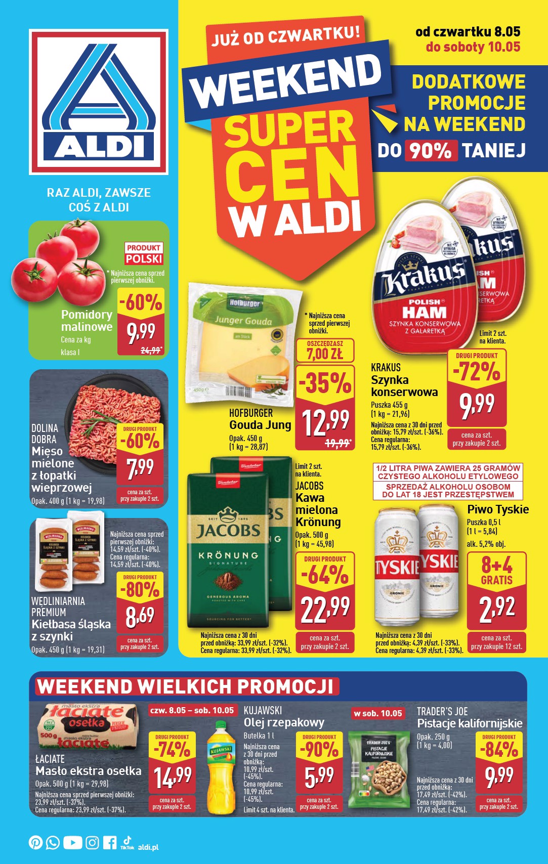 ALDI - Oferta weekendowa gazetka ważna od 08.05. - 10.05.
