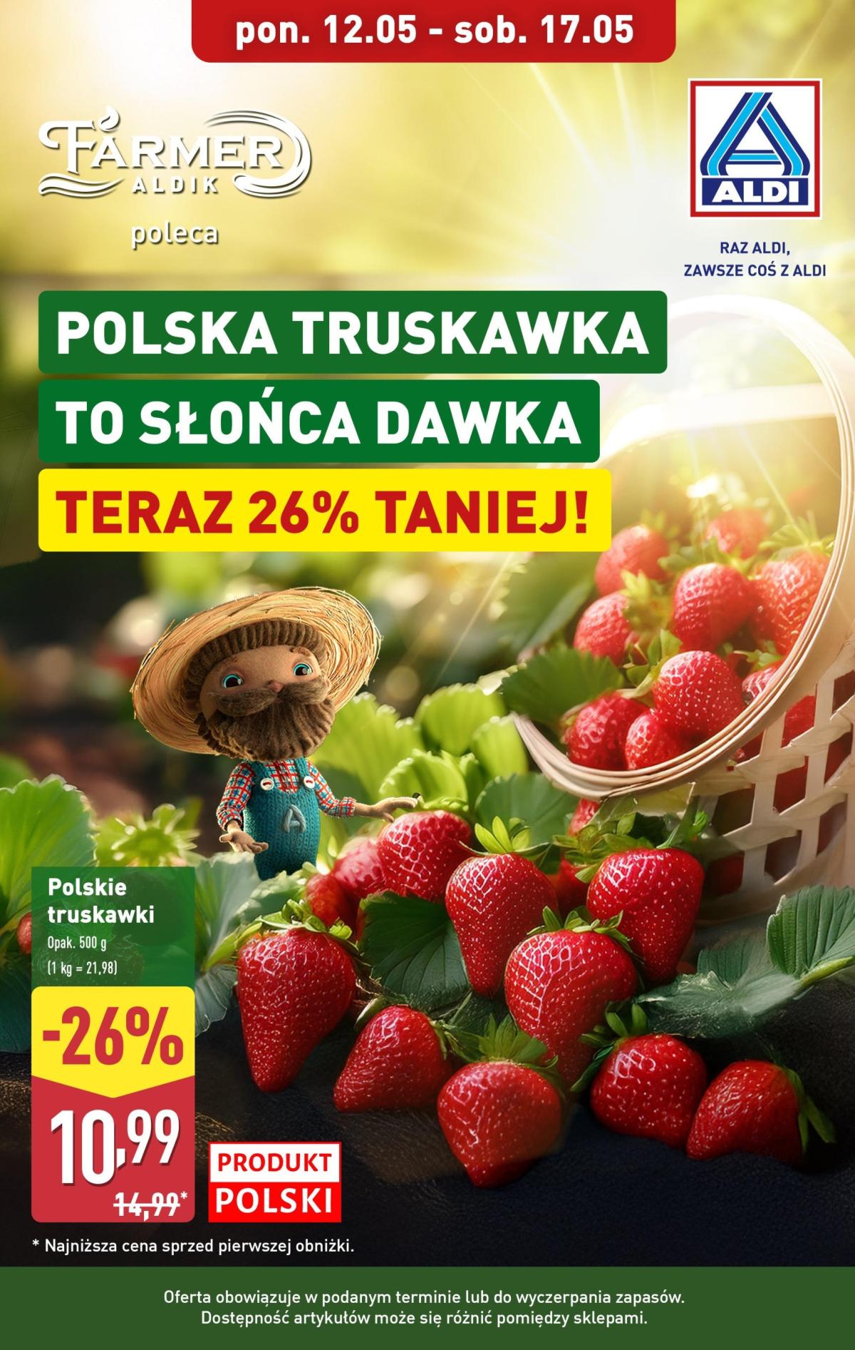 ALDI - Truskawki gazetka ważna od 12.05. - 17.05.
