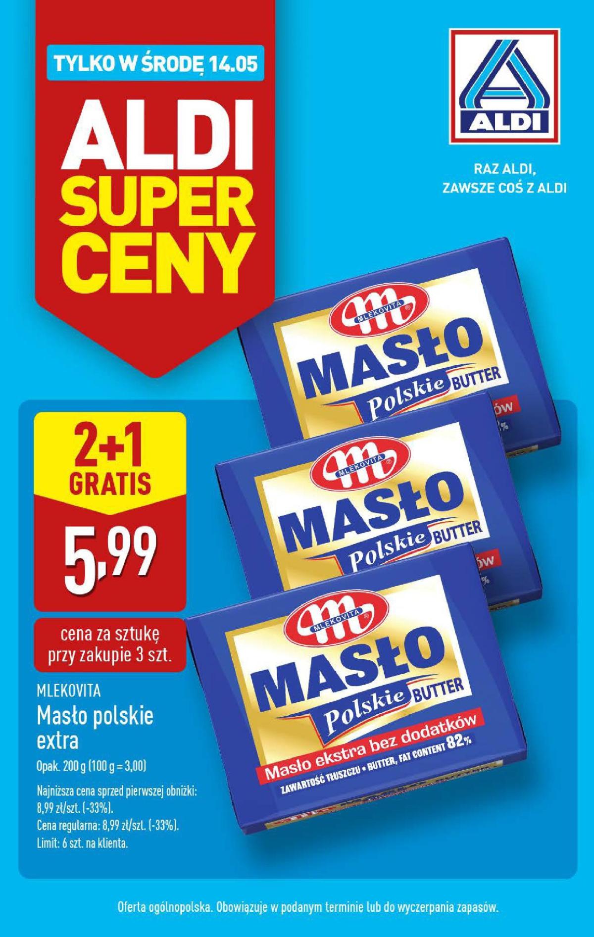 ALDI - Tylko w środę gazetka ważna od 14.05. - 14.05.