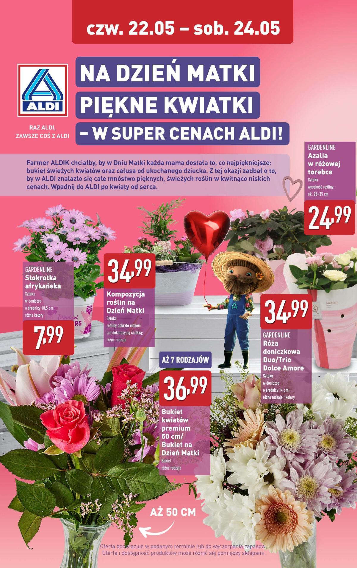 ALDI - Dzień Matki gazetka ważna od 22.05. - 24.05.