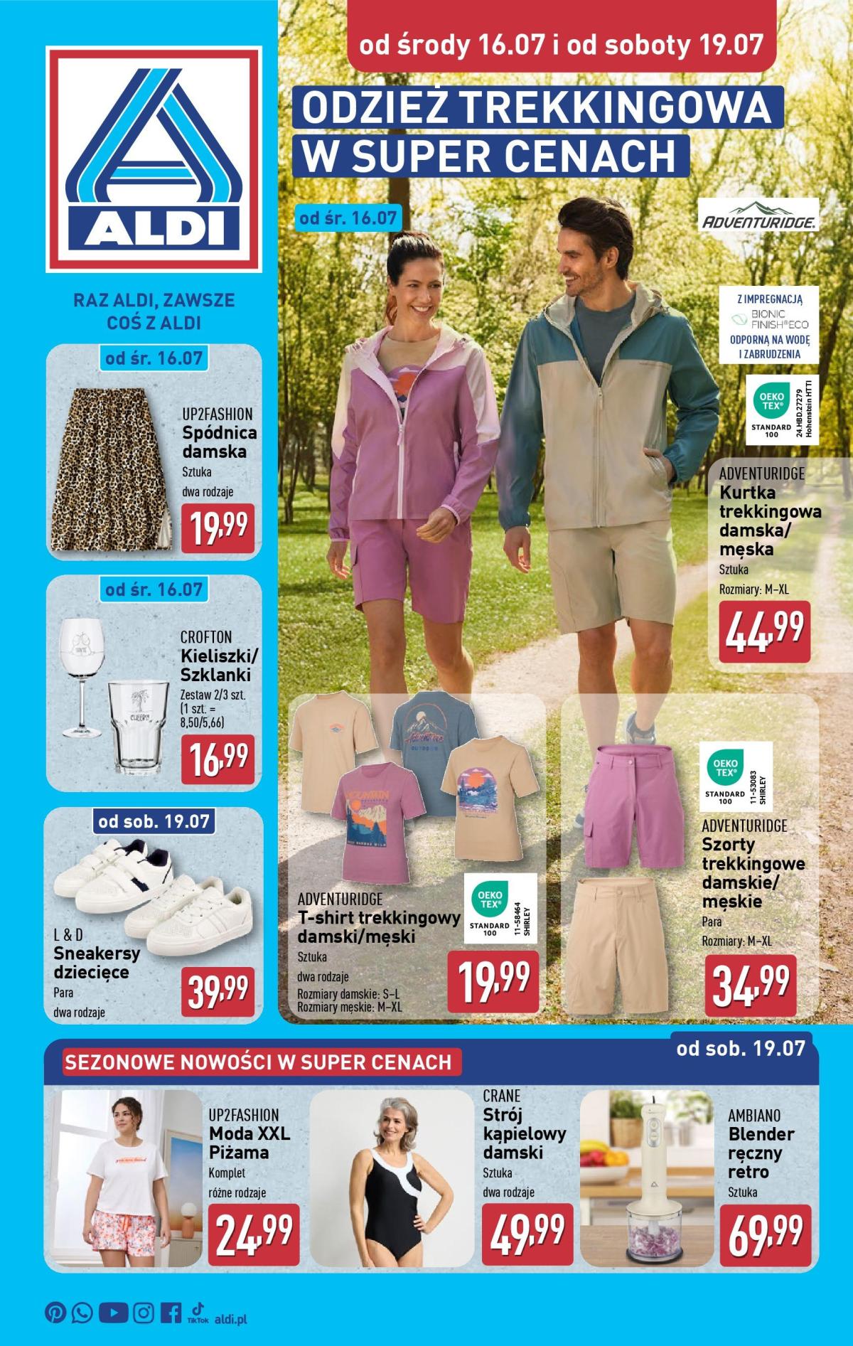 Gazetka ALDI - Artykuły przemysłowe i tekstylia ważna od 16.07. - 19.07.
