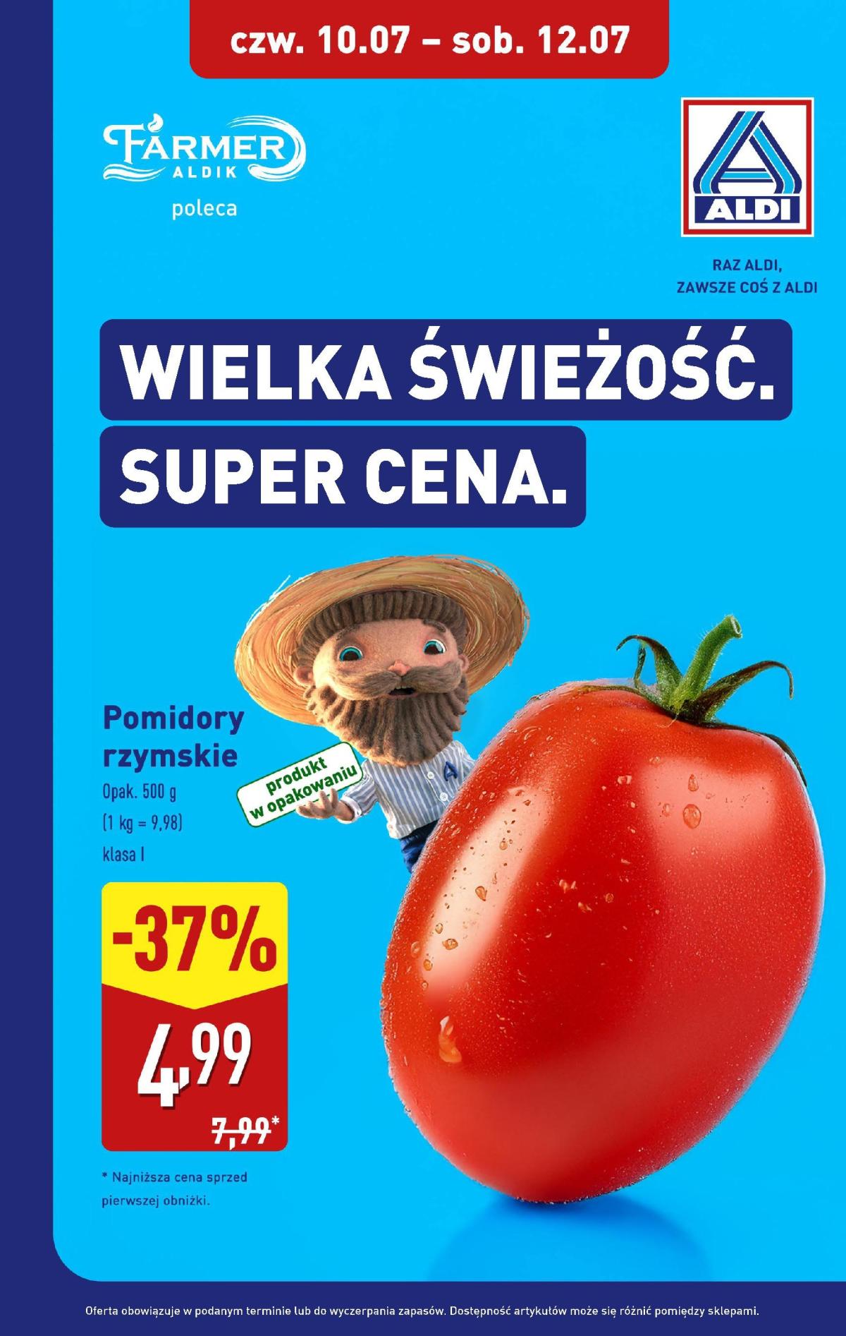 Gazetka ALDI - Pomidory ważna od 10.07. - 12.07.