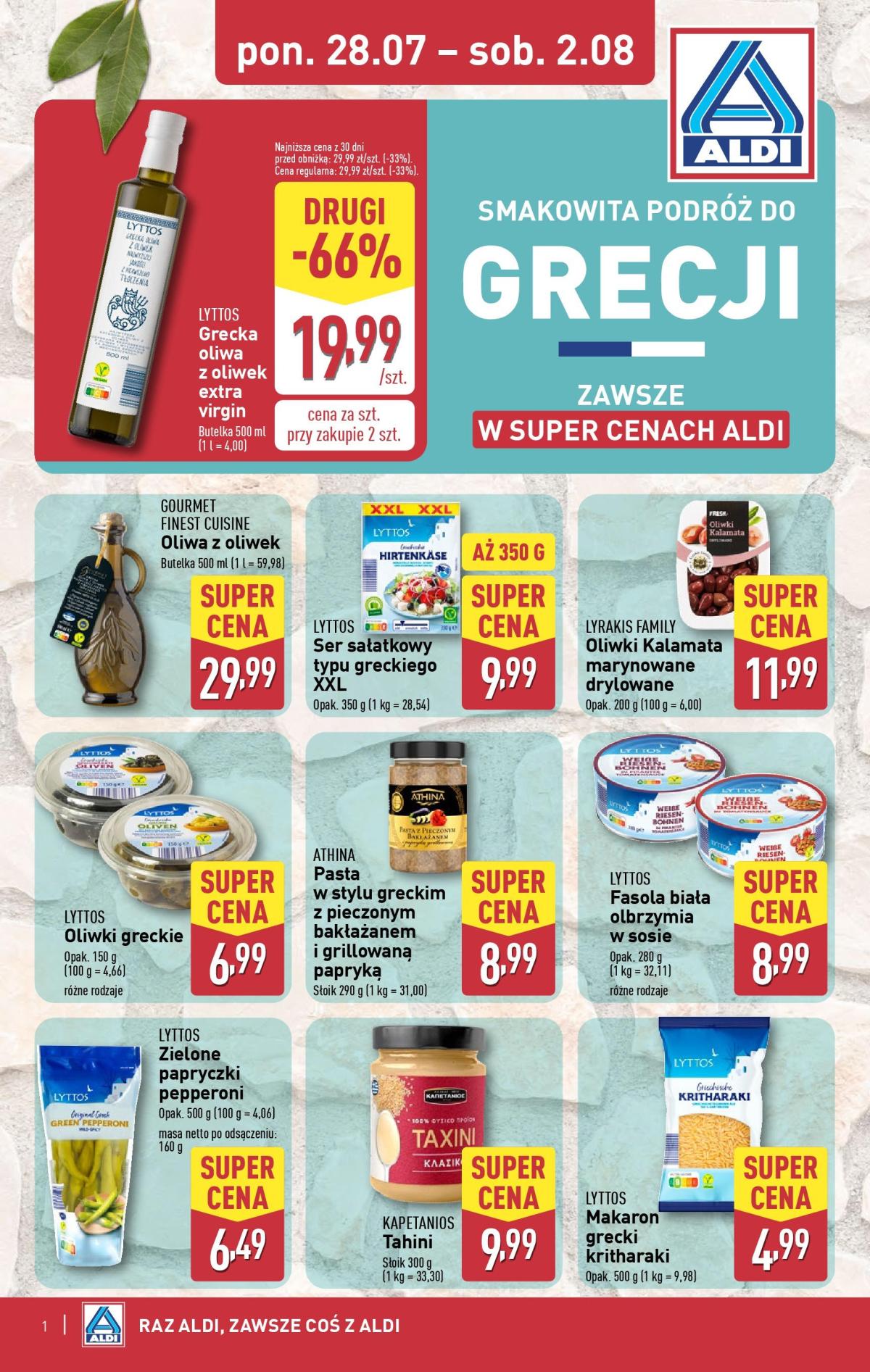 Gazetka ALDI - Tydzień Grecki ważna od 28.07. - 02.08.