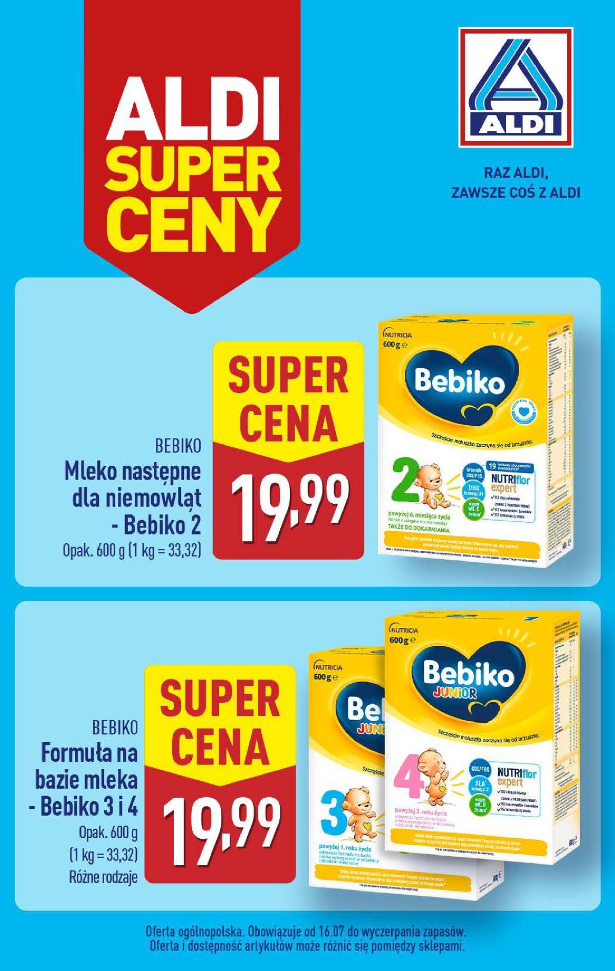 Gazetka ALDI - Bebiko ważna od 16.07. - 26.07.