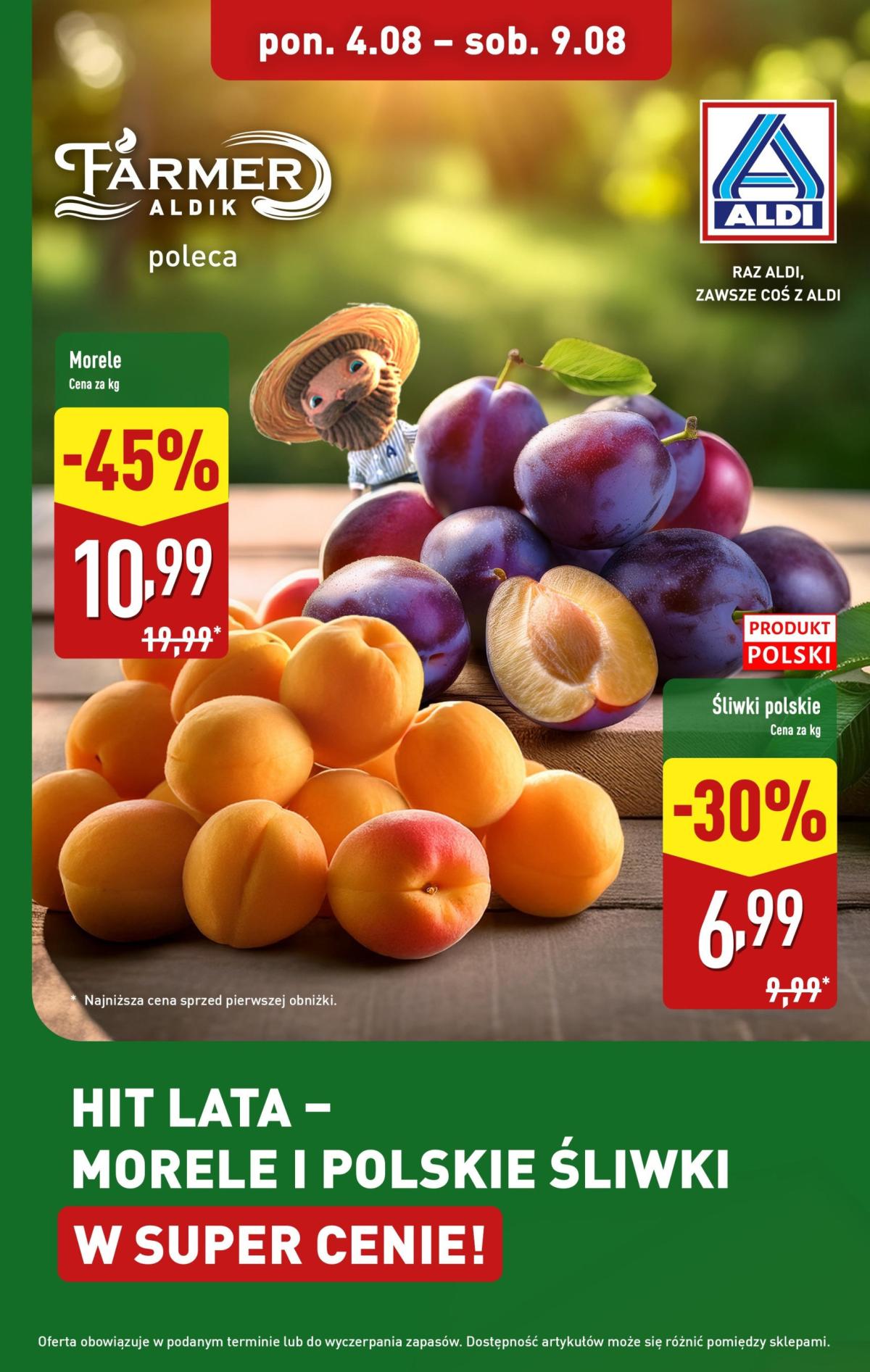 Gazetka ALDI - Morele Śliwki - ważna od 04.08. do 09.08.