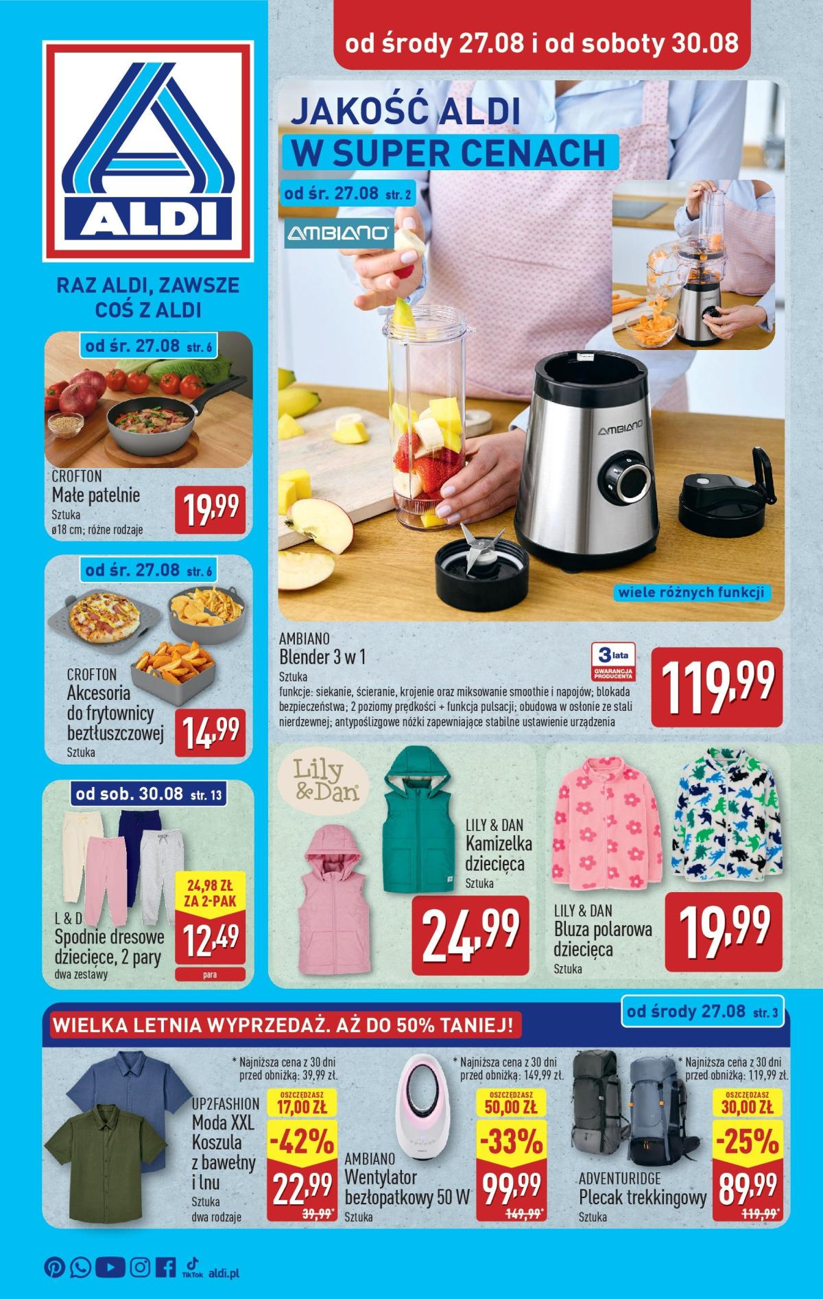 Gazetka ALDI - Artykuły przemysłowe i tekstylia - ważna od 27.08. do 30.08.