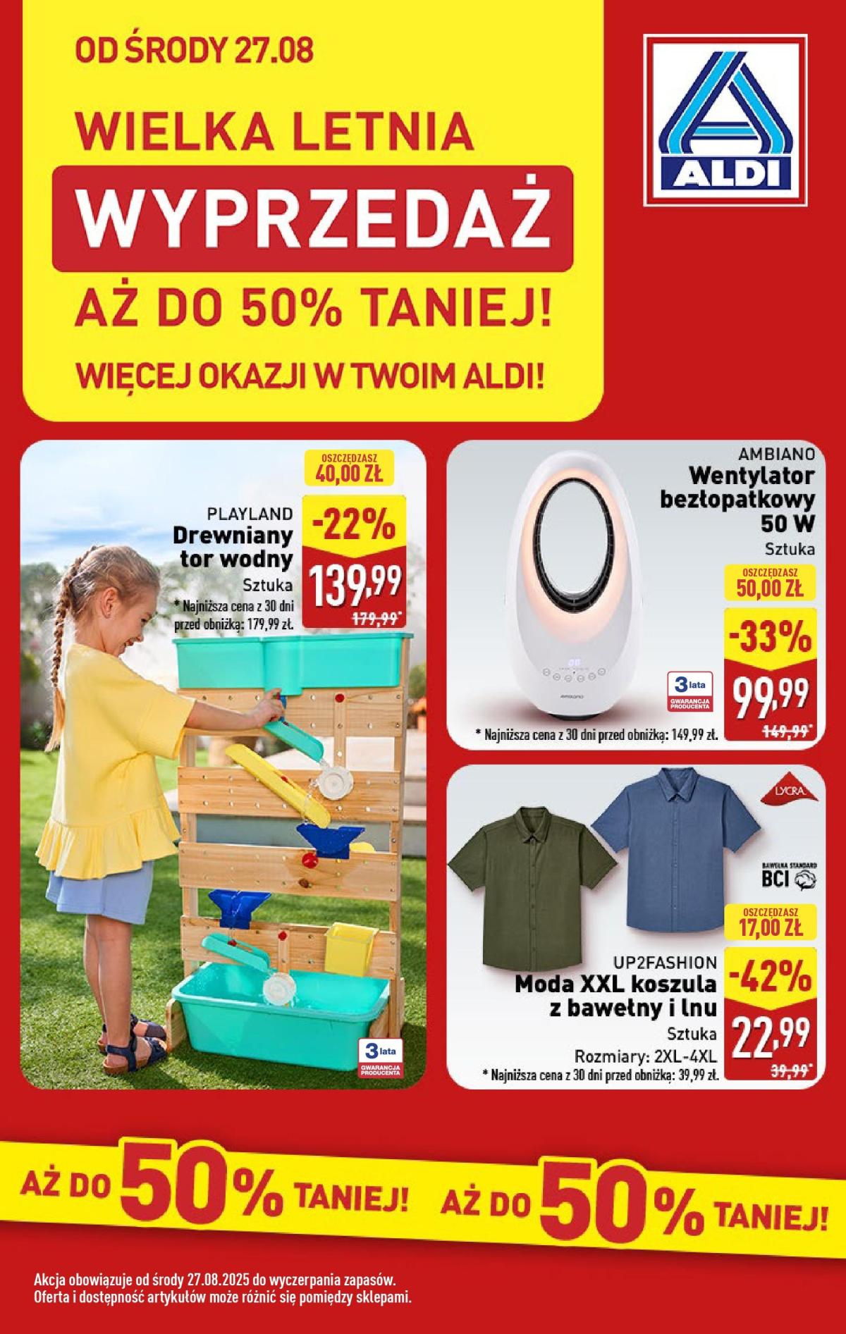 Gazetka ALDI - Wyprzedaż - ważna od 27.08. do 31.08.