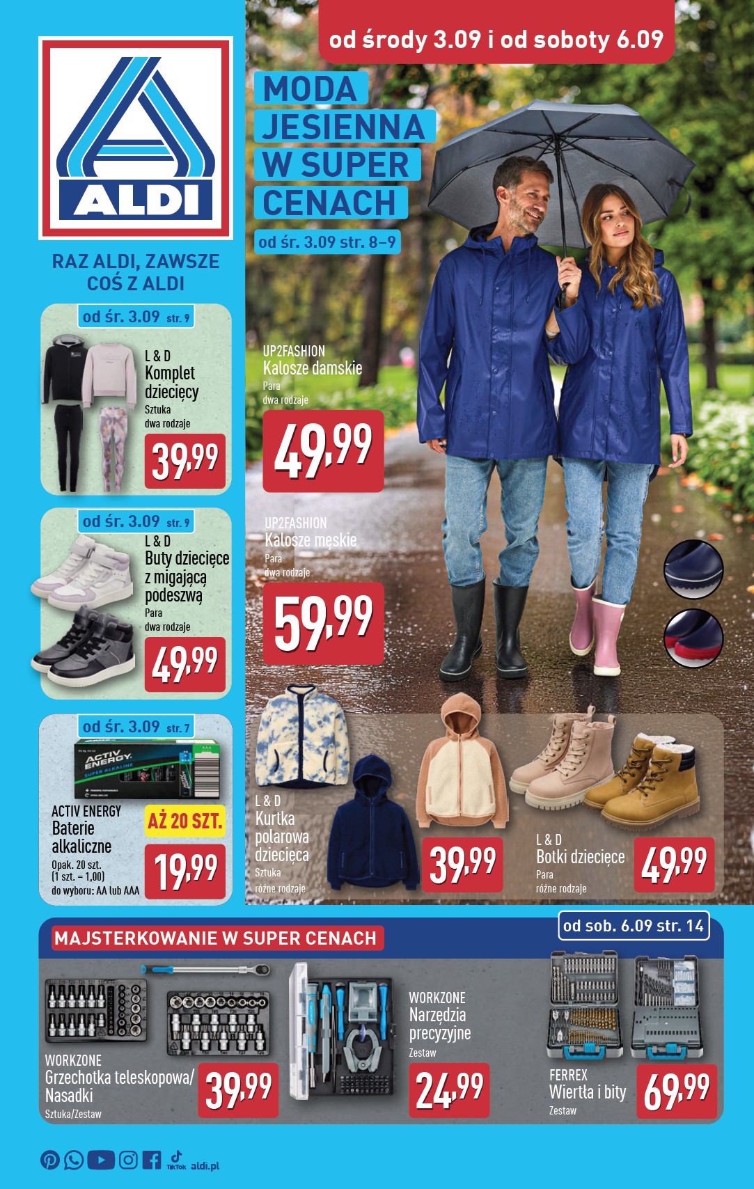 Gazetka ALDI - Artykuły przemysłowe i tekstylia - ważna od 03.09. do 06.09.