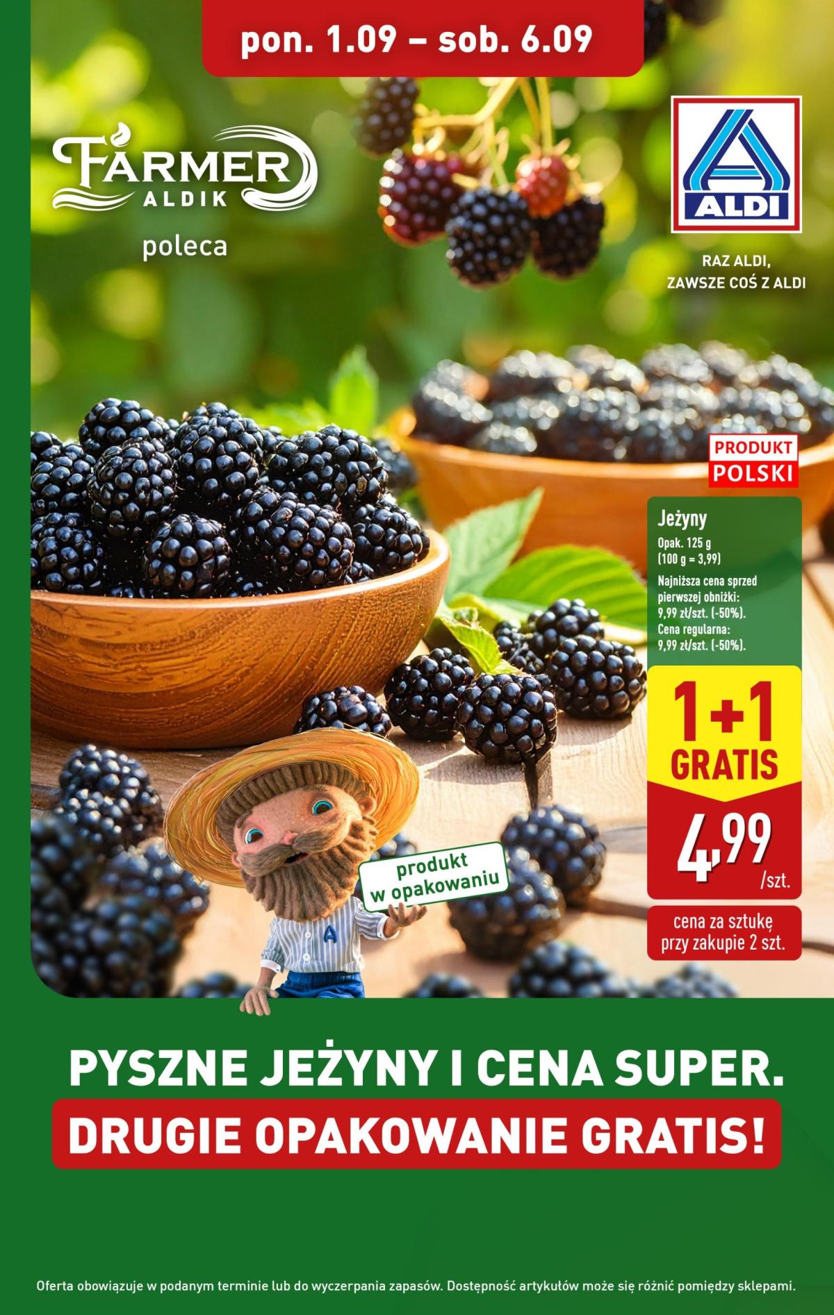 Gazetka ALDI - Pyszne jeżyny - ważna od 01.09. do 06.09.
