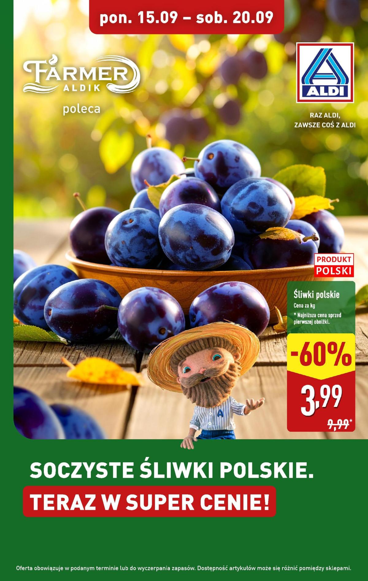 Gazetka ALDI - Soczyste śliwki - ważna od 15.09. do 20.09.