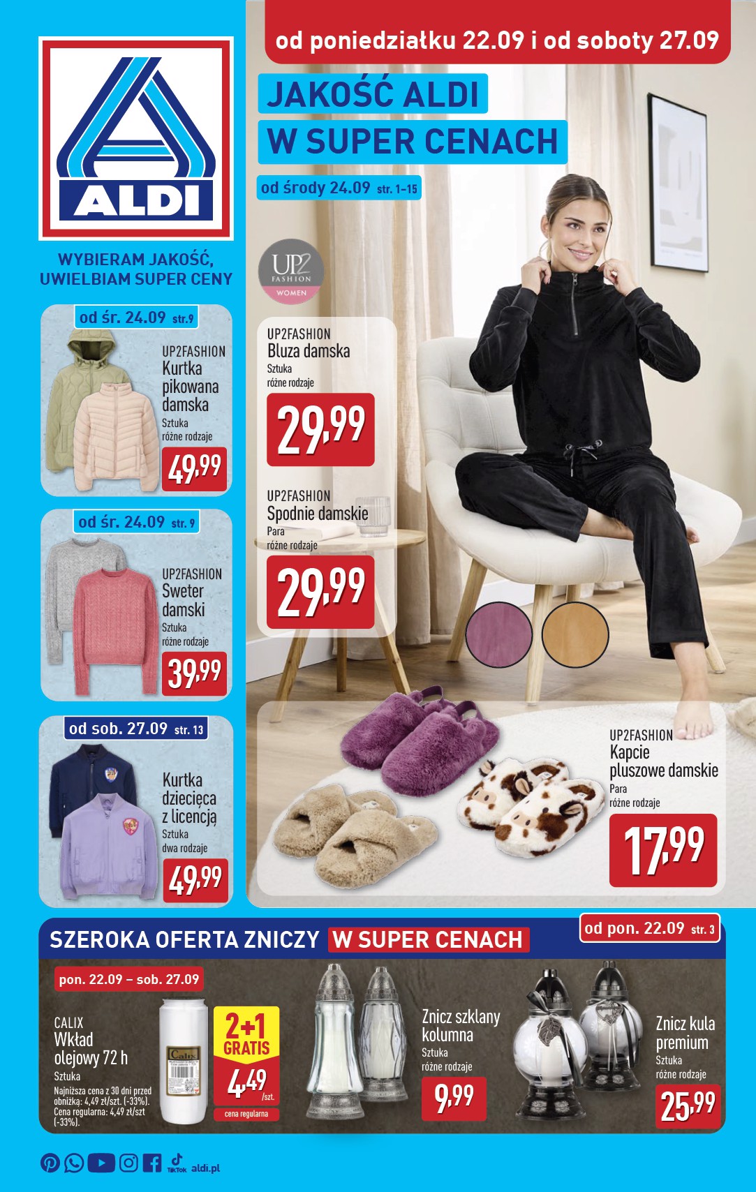 Gazetka ALDI - Artykuły przemysłowe i tekstylia - ważna od 22.09. do 27.09.