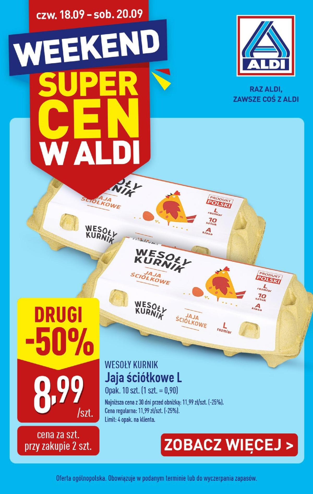 Gazetka ALDI - Weekend super cen - ważna od 18.09. do 20.09.