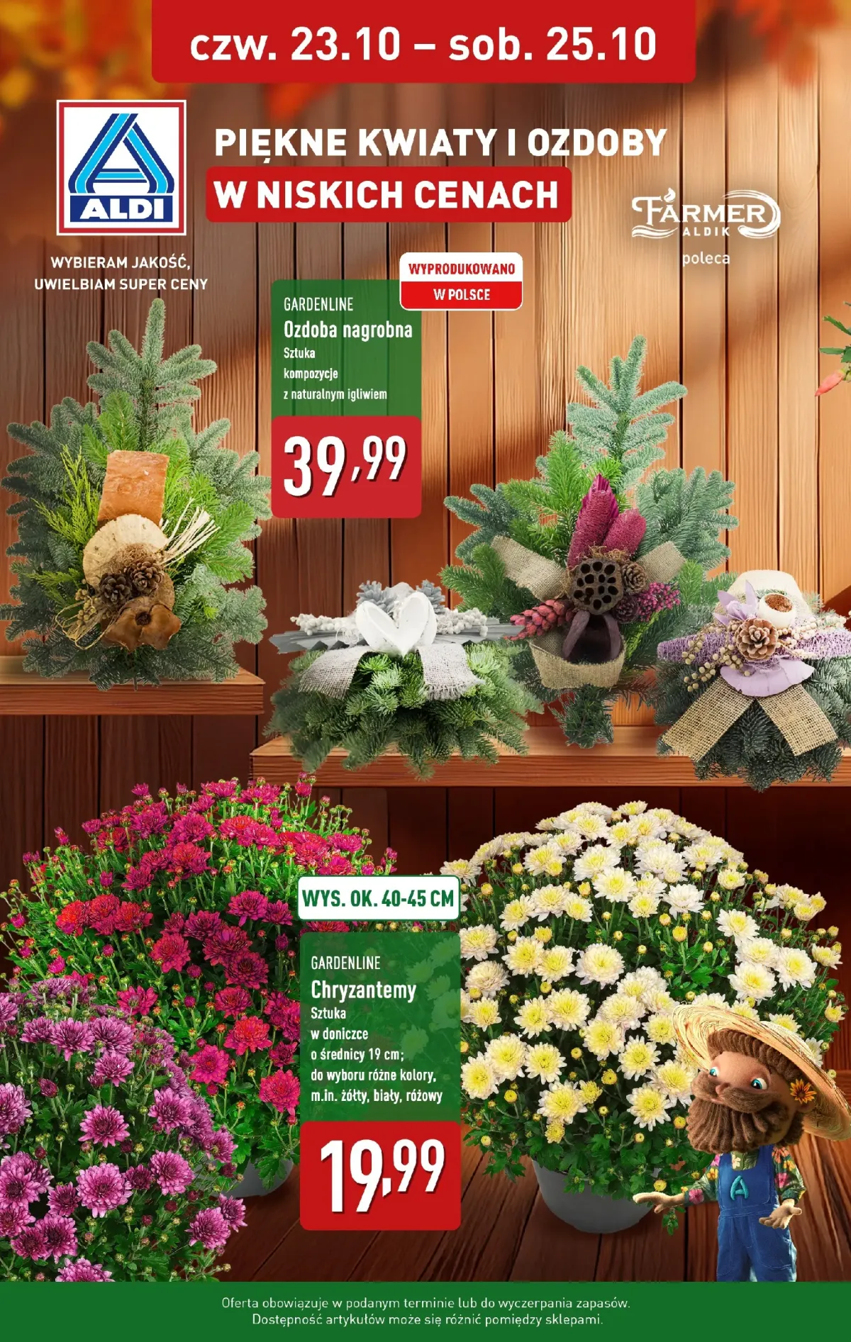 Gazetka ALDI - Piękne kwiaty i ozdoby - ważna od 23.10. do 25.10.