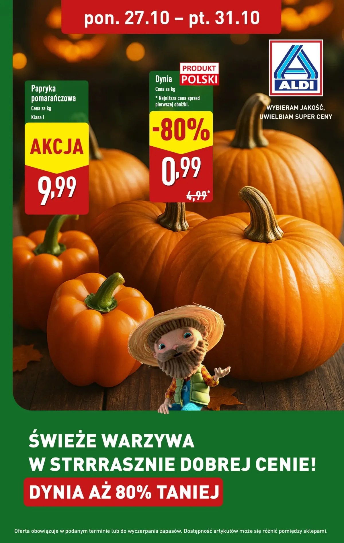 Gazetka ALDI - Dynia 80% taniej - ważna od 27.10. do 31.10.