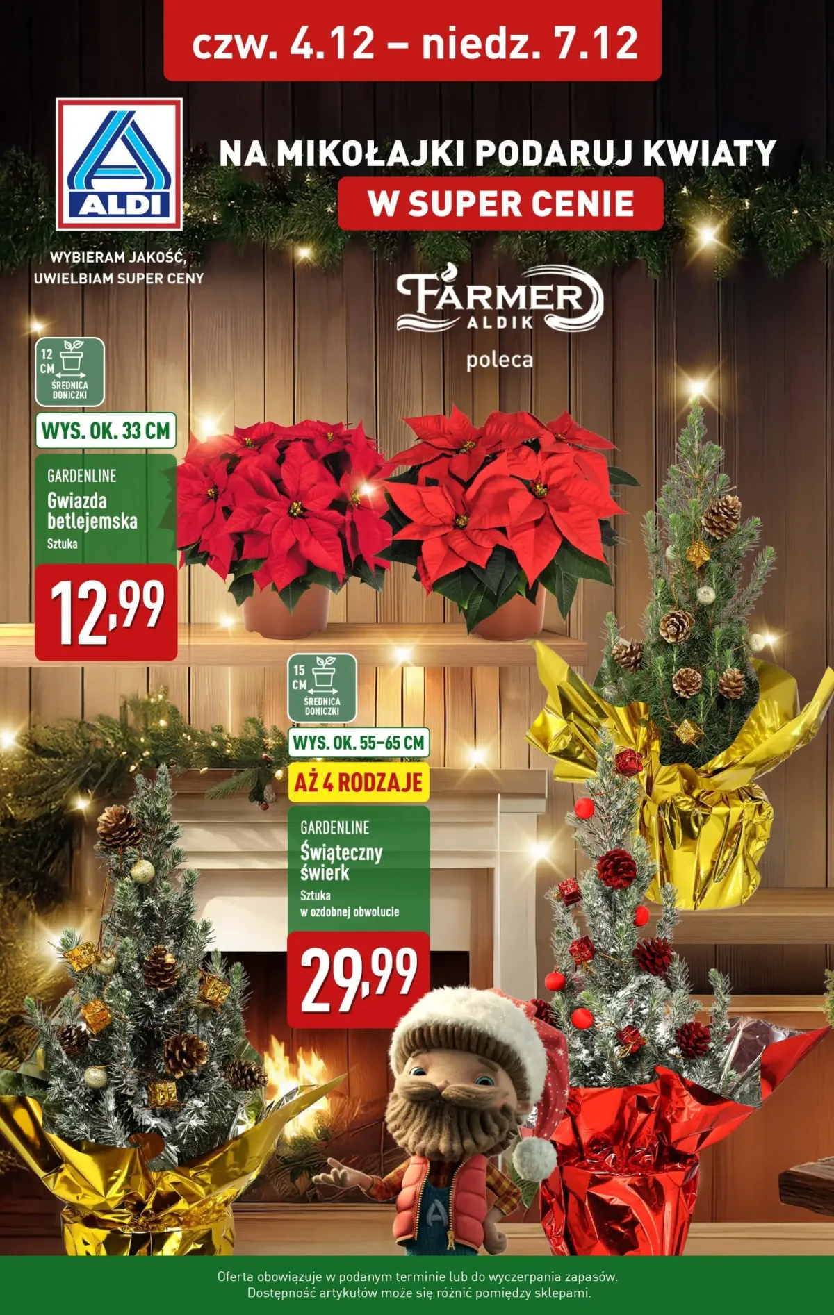 Gazetka ALDI - Na Mikołajki podaruj kwiaty - ważna od 04.12. do 07.12.