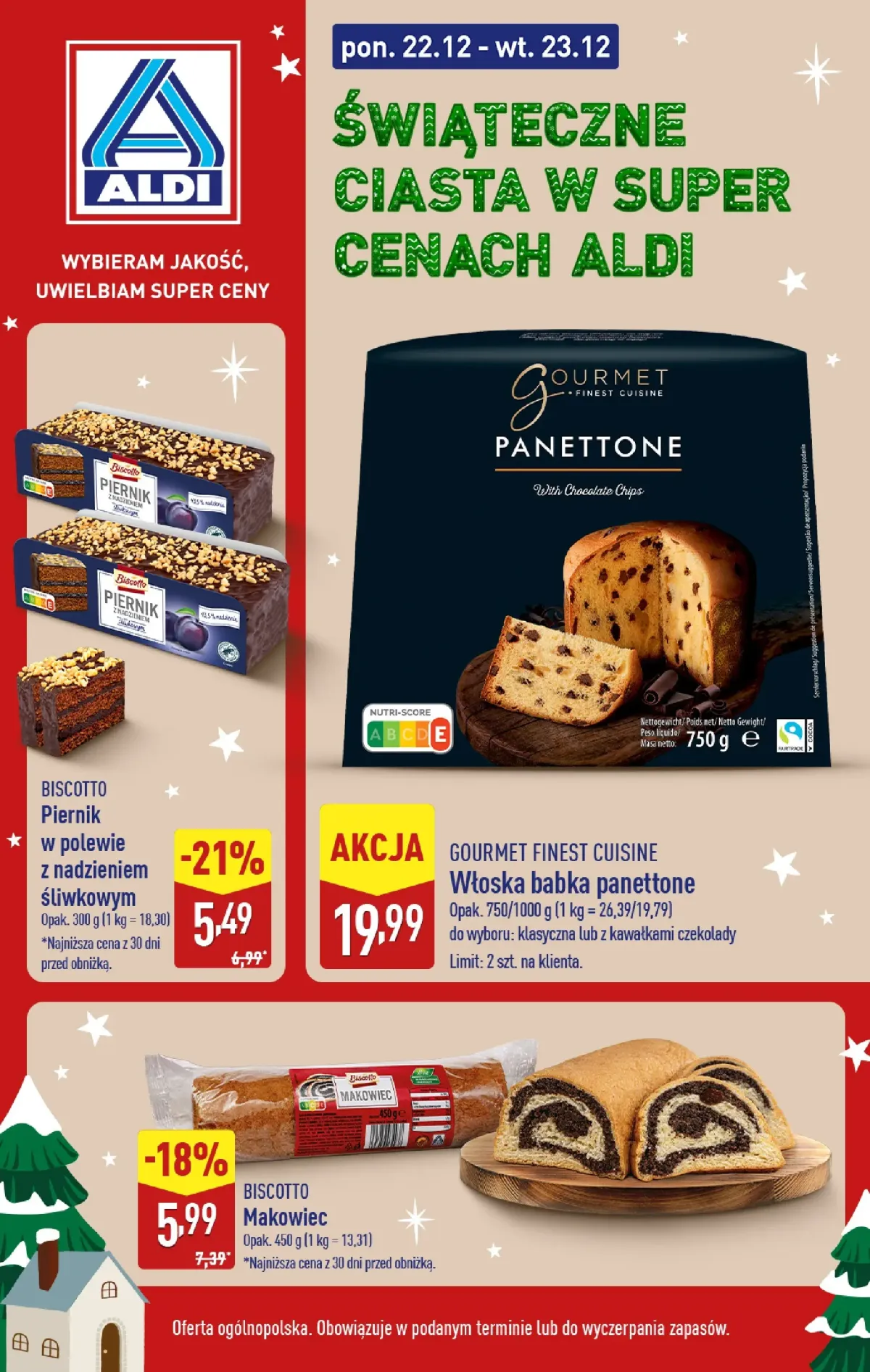 Gazetka ALDI - Świąteczne ciasta - ważna od 22.12. do 23.12.
