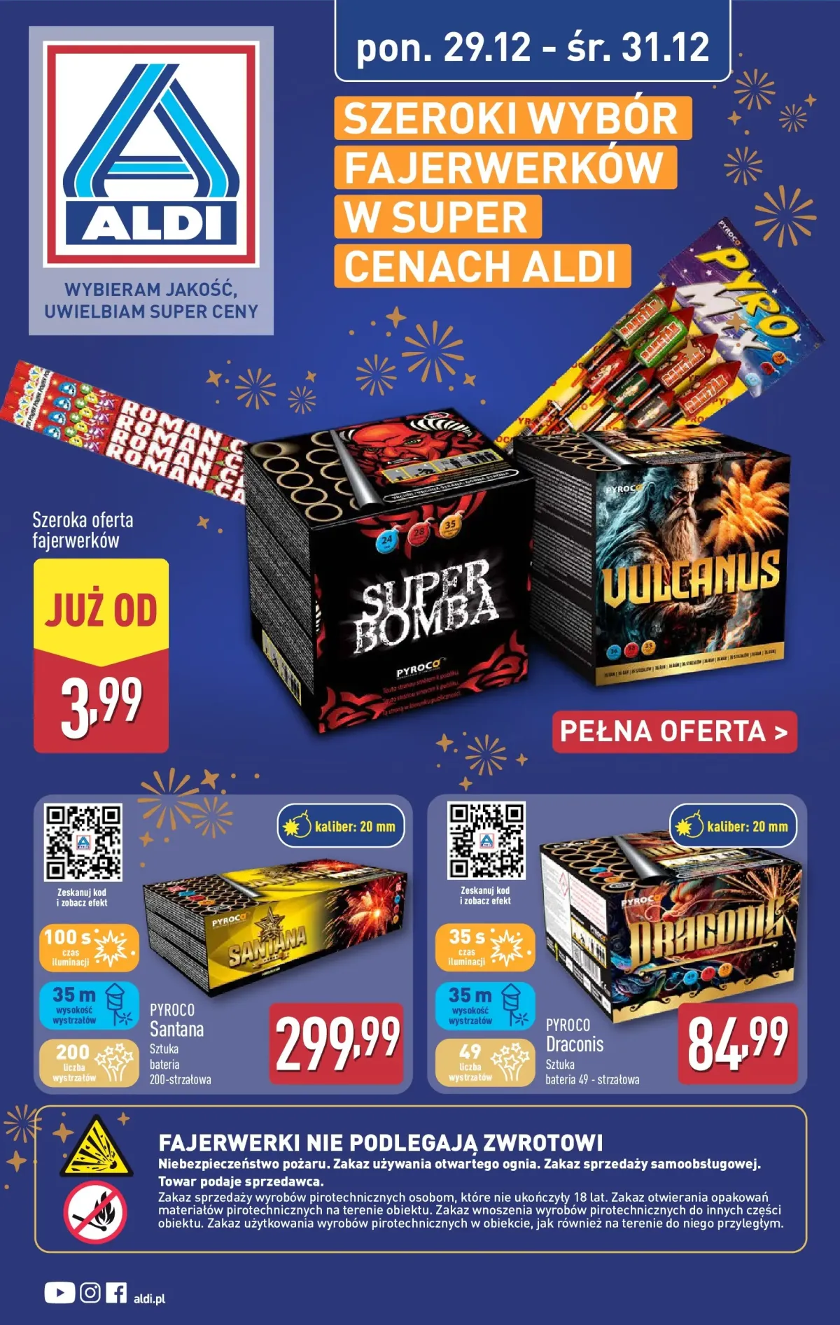 Gazetka ALDI - Fajerwerki w ALDI - ważna od 29.12. do 31.12.