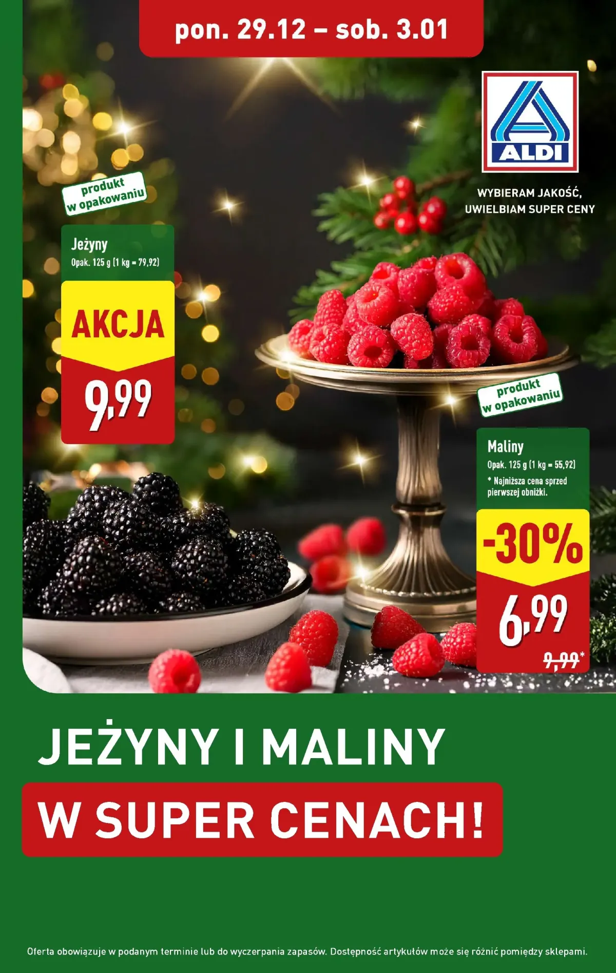 Gazetka ALDI - Jeżyny i maliny - ważna od 29.12. do 03.01.