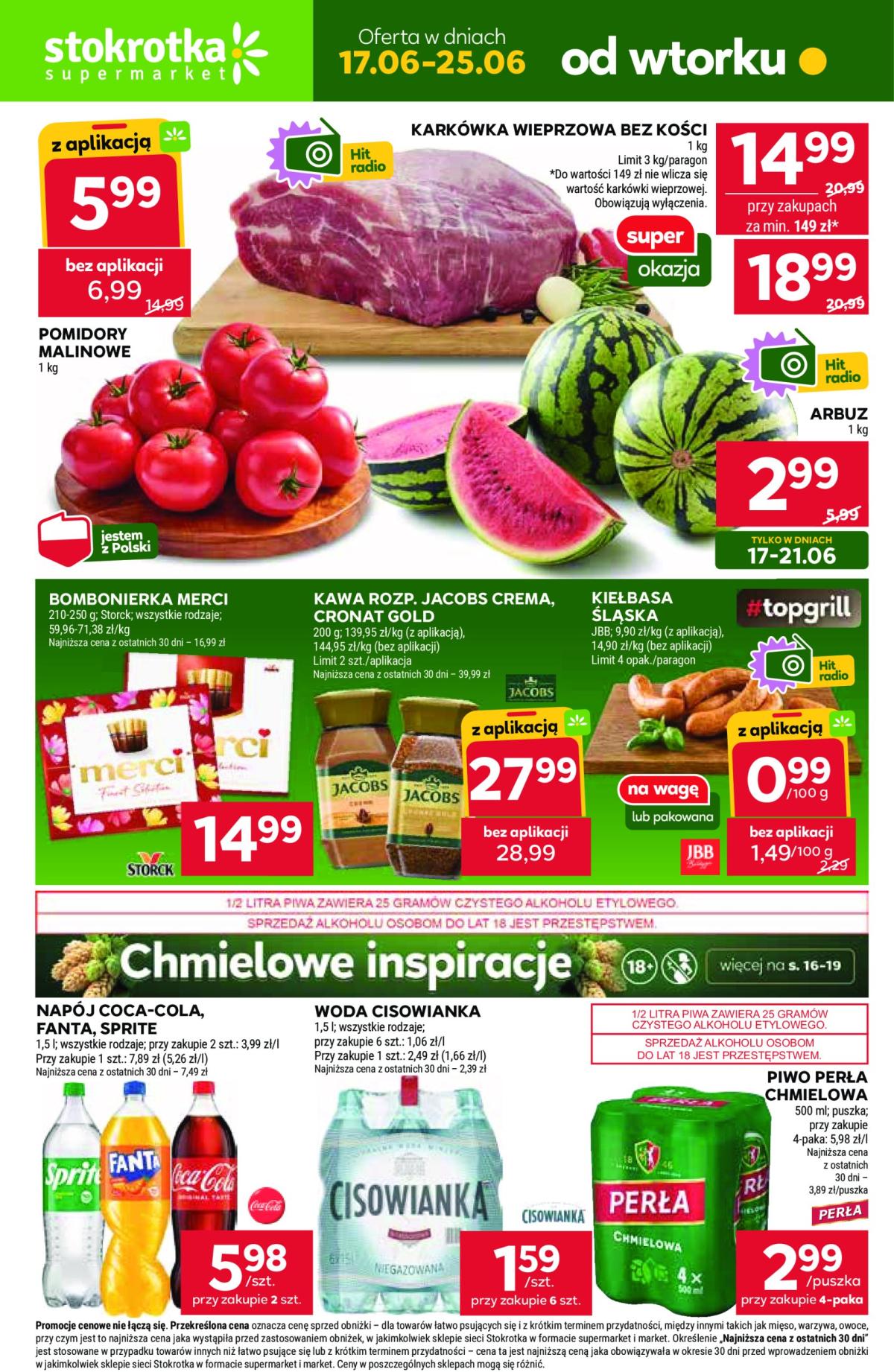 Gazetka Stokrotka - Supermarket ważna od 17.06. - 25.06.