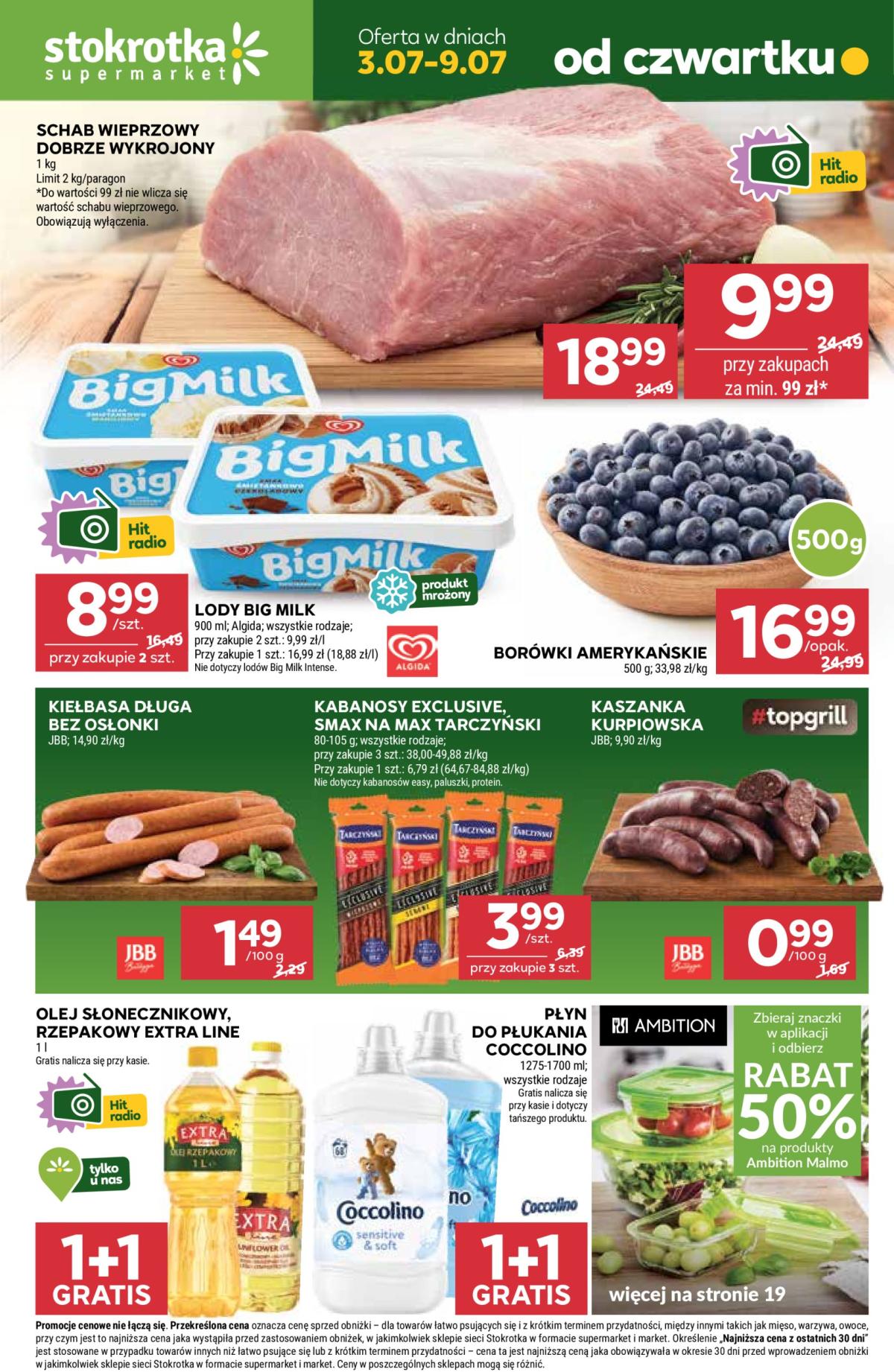 Gazetka Stokrotka - Supermarket ważna od 03.07. - 09.07.