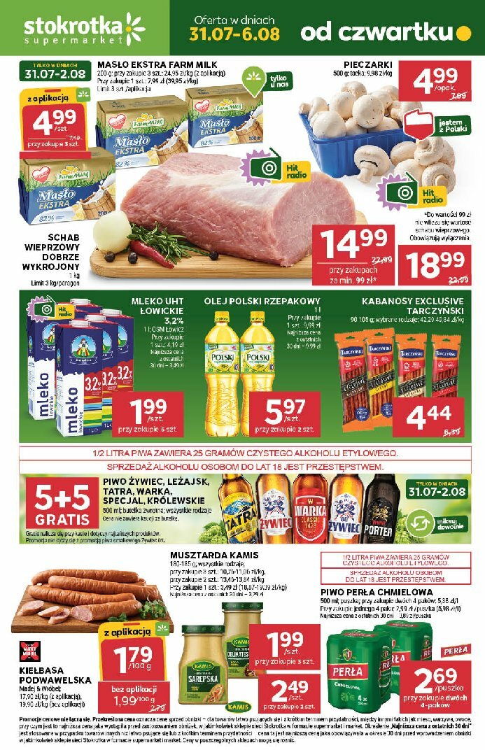 Gazetka Stokrotka - Supermarket ważna od 31.07. - 06.08.