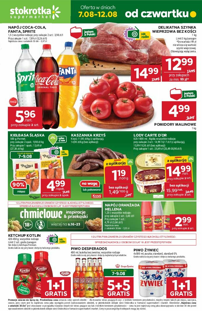 Gazetka Stokrotka - Supermarket - ważna od 07.08. do 12.08.