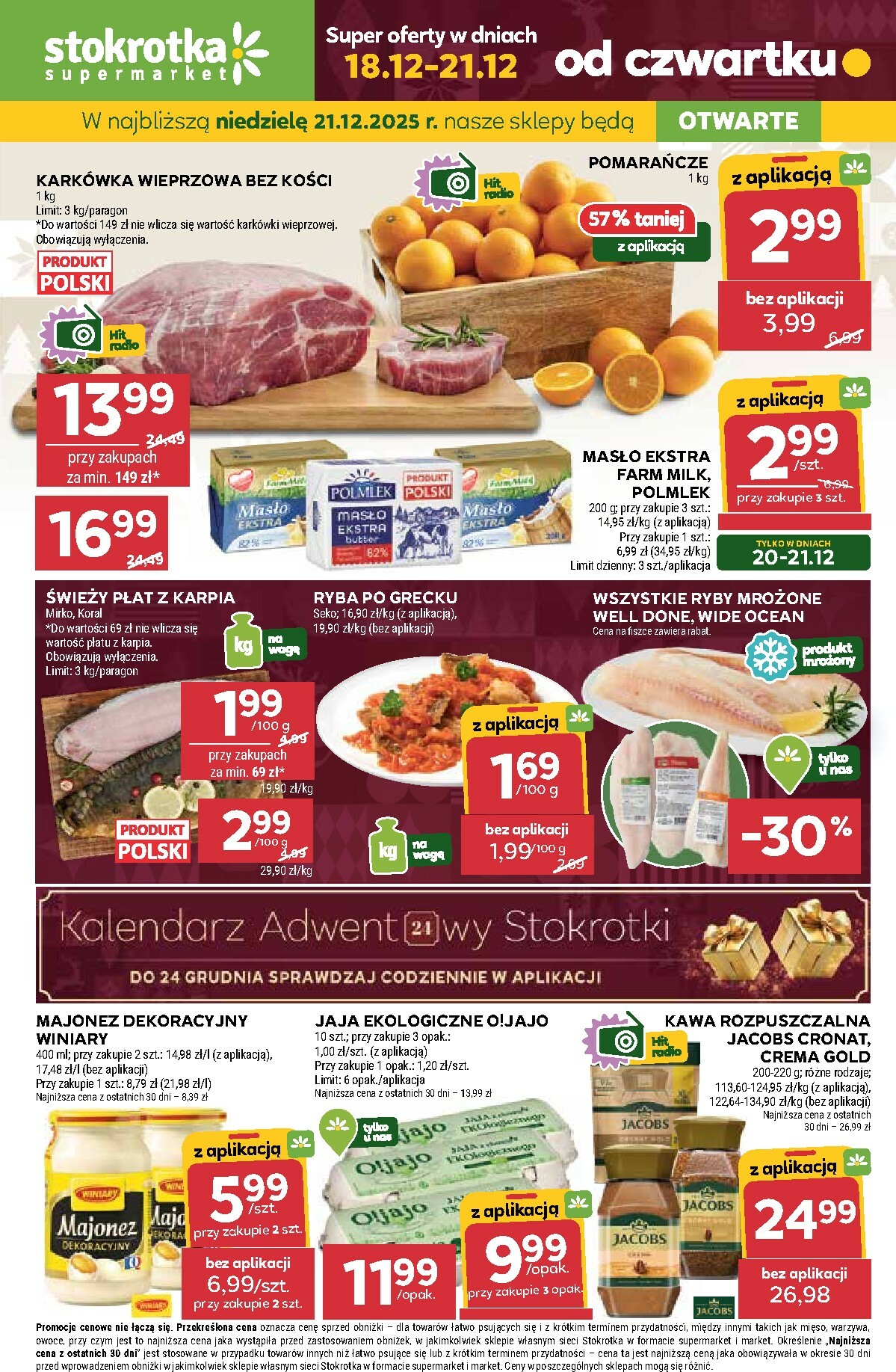 Gazetka Stokrotka - Supermarket - ważna od 18.12. do 21.12.