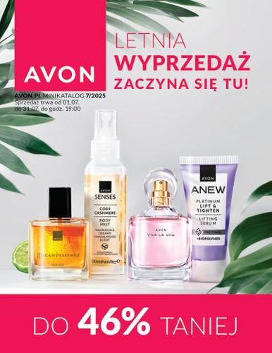 Gazetka Avon - Letnia wyprzedaż ważna od 01.07. - 31.07.