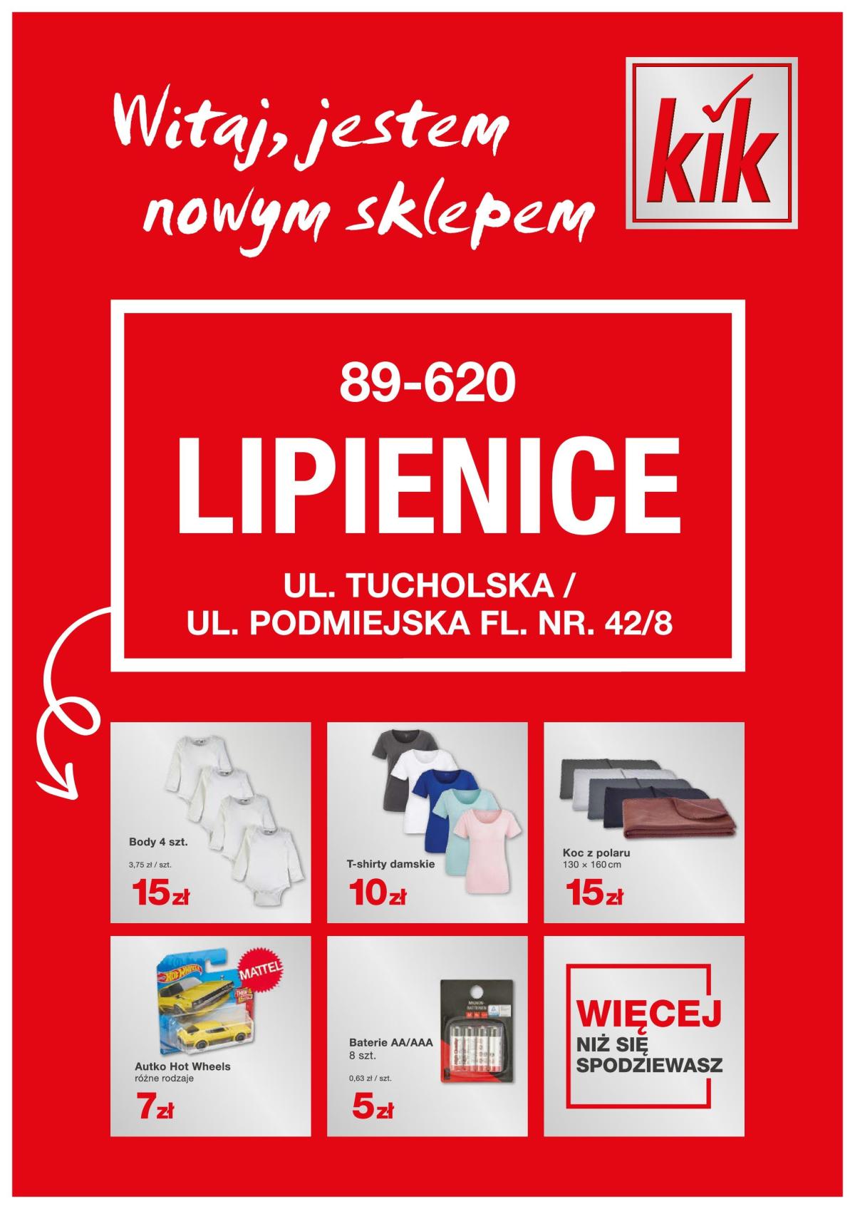 Kik - Lipienice gazetka ważna od 09.01. - 14.01.